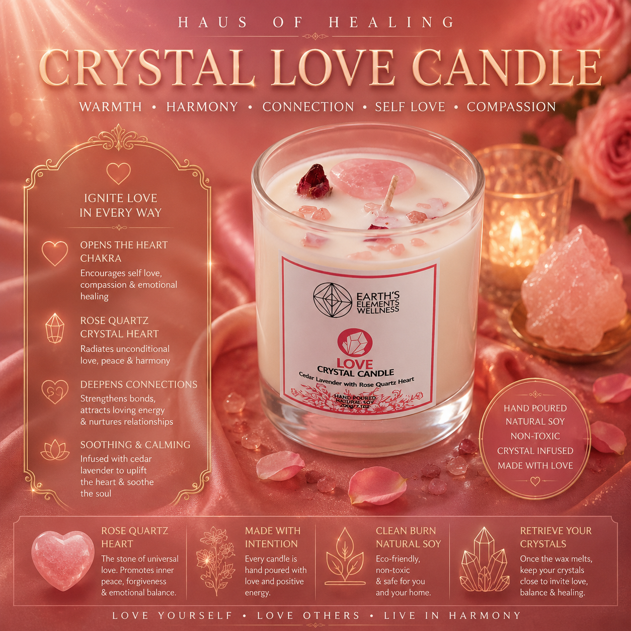 Love Crystal Candle 💗❤️