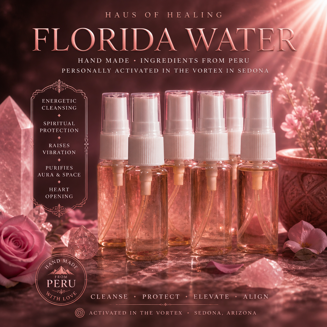 💖 Sedona Vortex Activated Florida Water™ | Peruvian Sacred Cleanse Elixir (Limited 21)