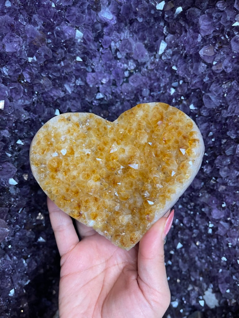 💛 Solar Heart Activation – High-Grade Citrine Heart