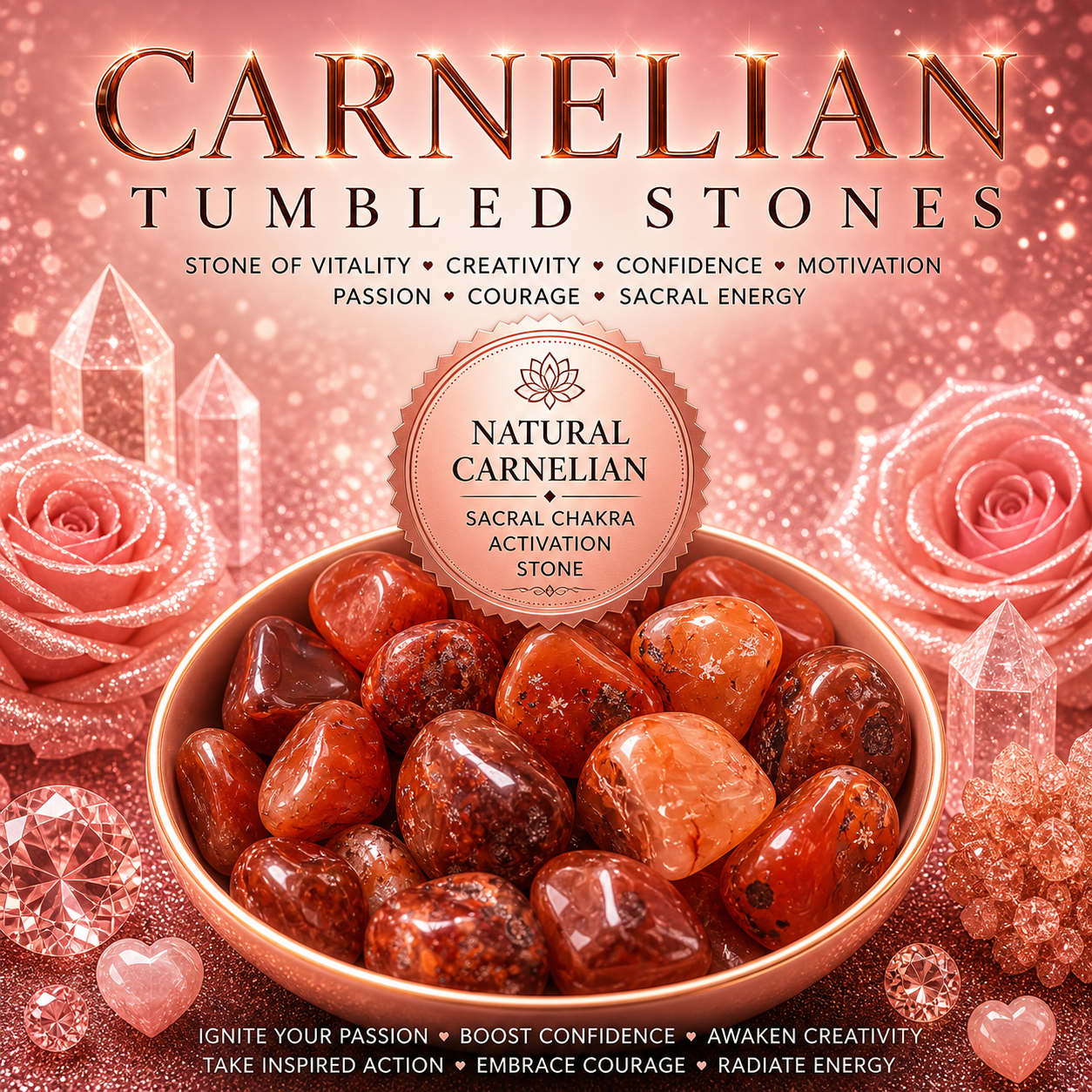 Carnelian Tumbled Stones