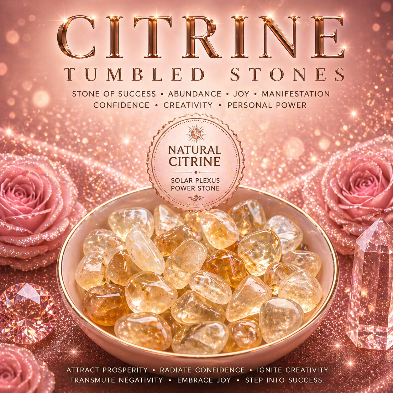 Citrine Tumbled Stones