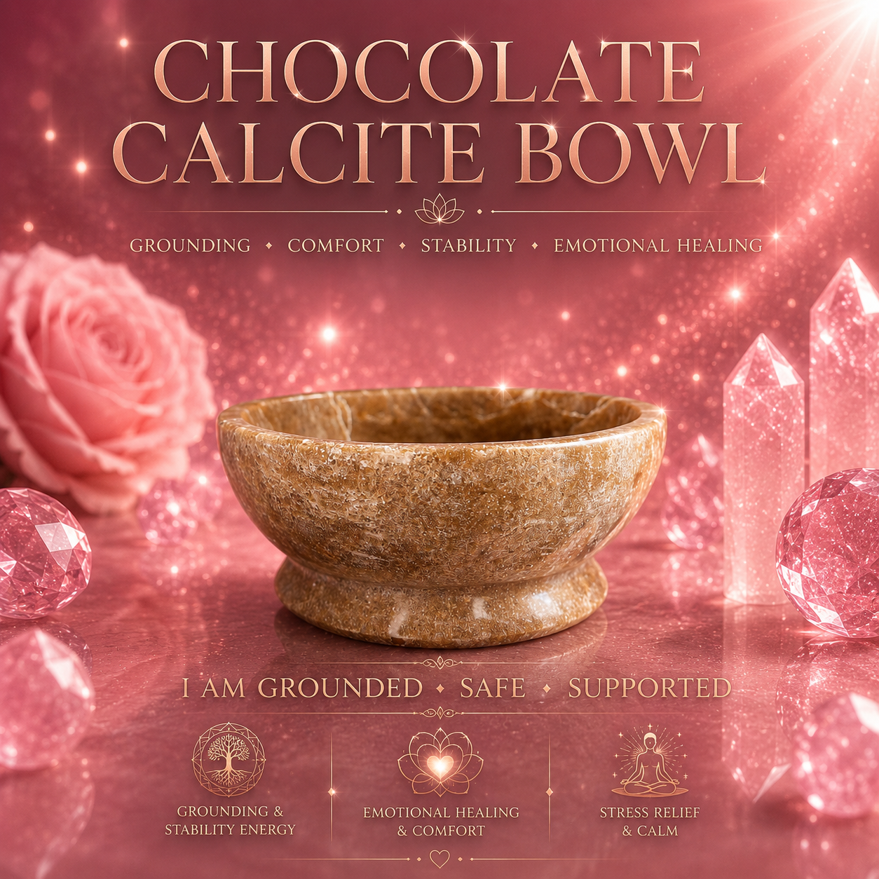 Chocolate Calcite Bowl