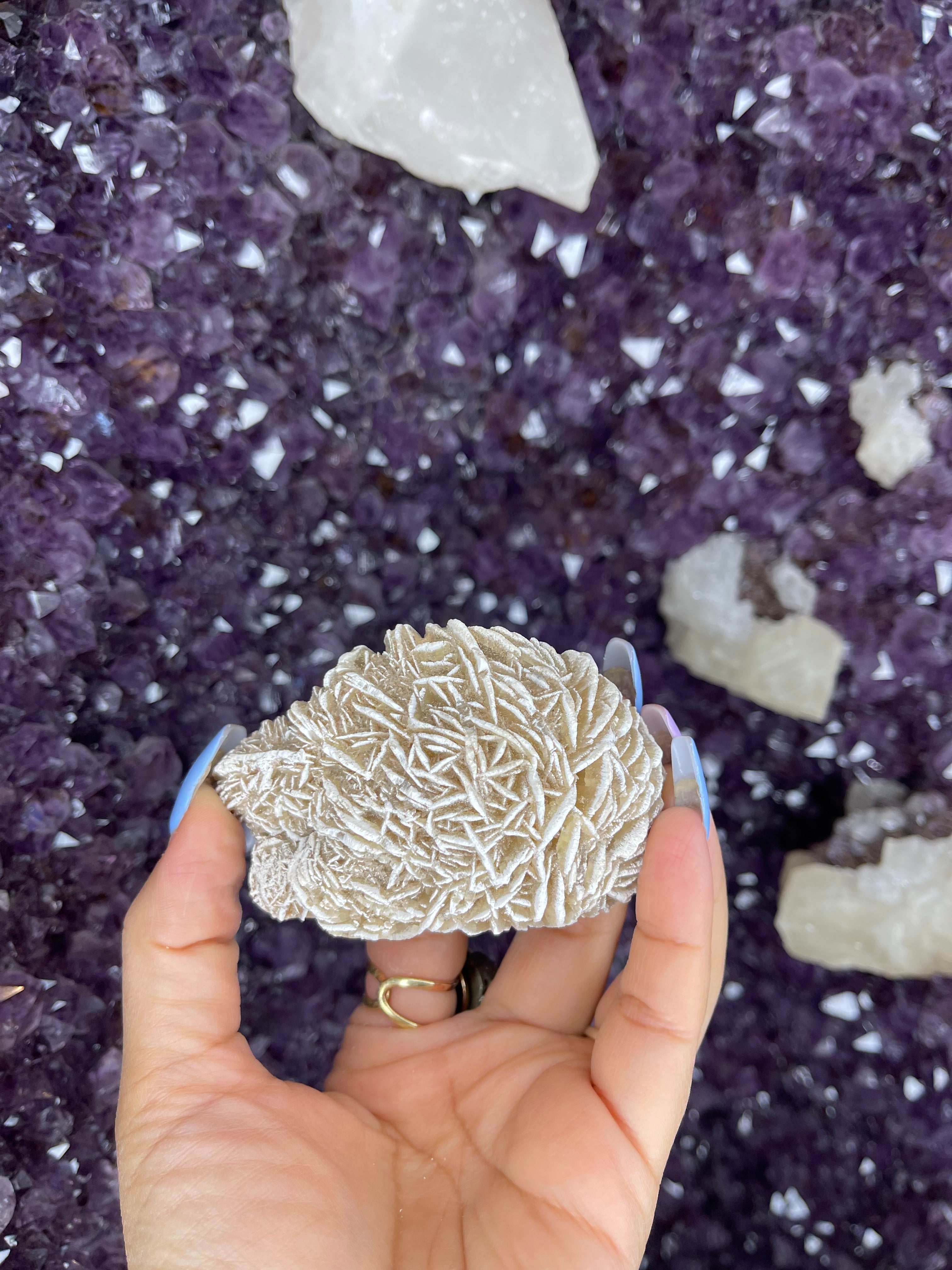 🤍 Whispers of the Ancients – Desert Rose Selenite (Cut Base)
