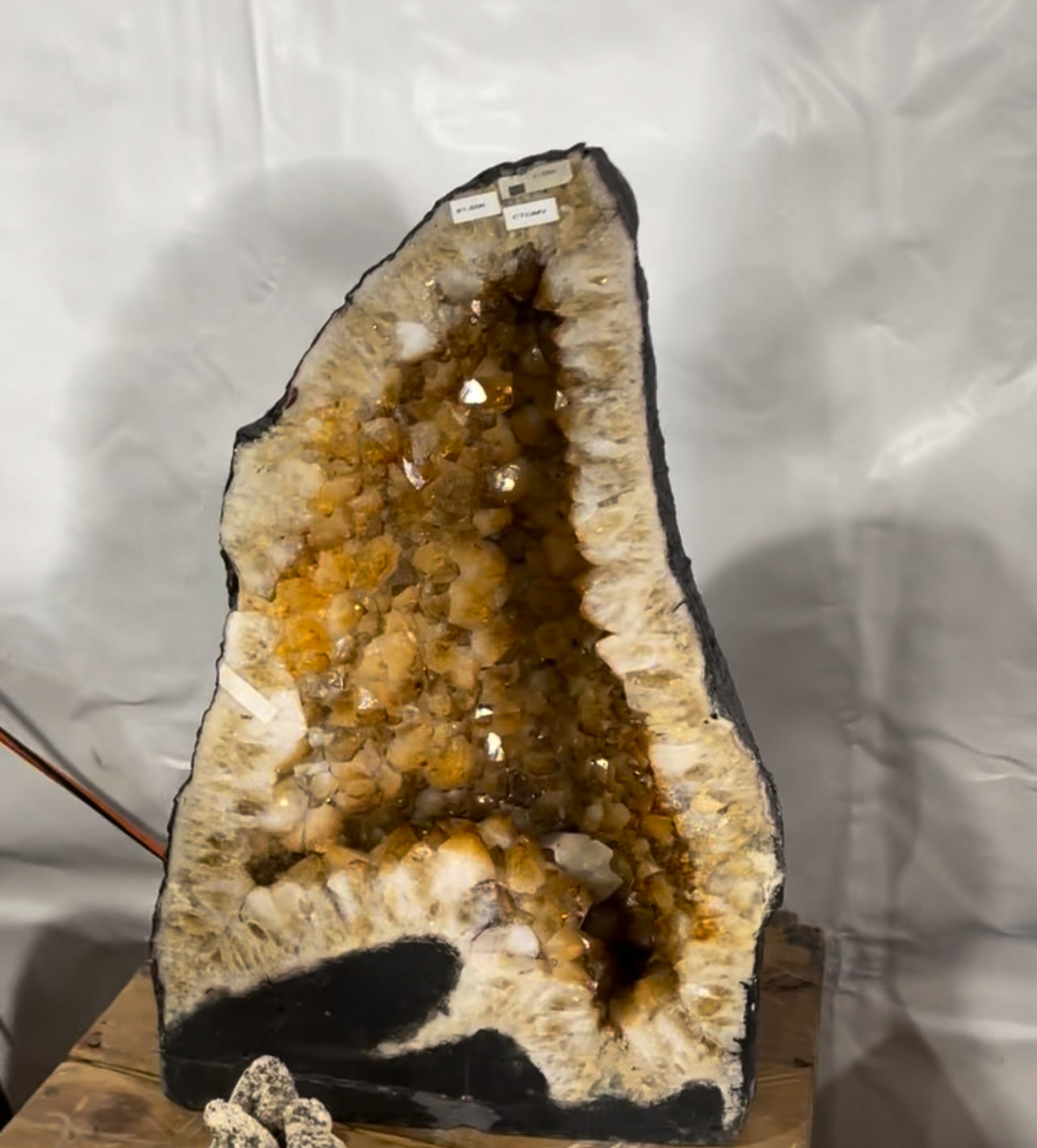 🍯 Citrine Cathedral Geode – Temple of Abundance