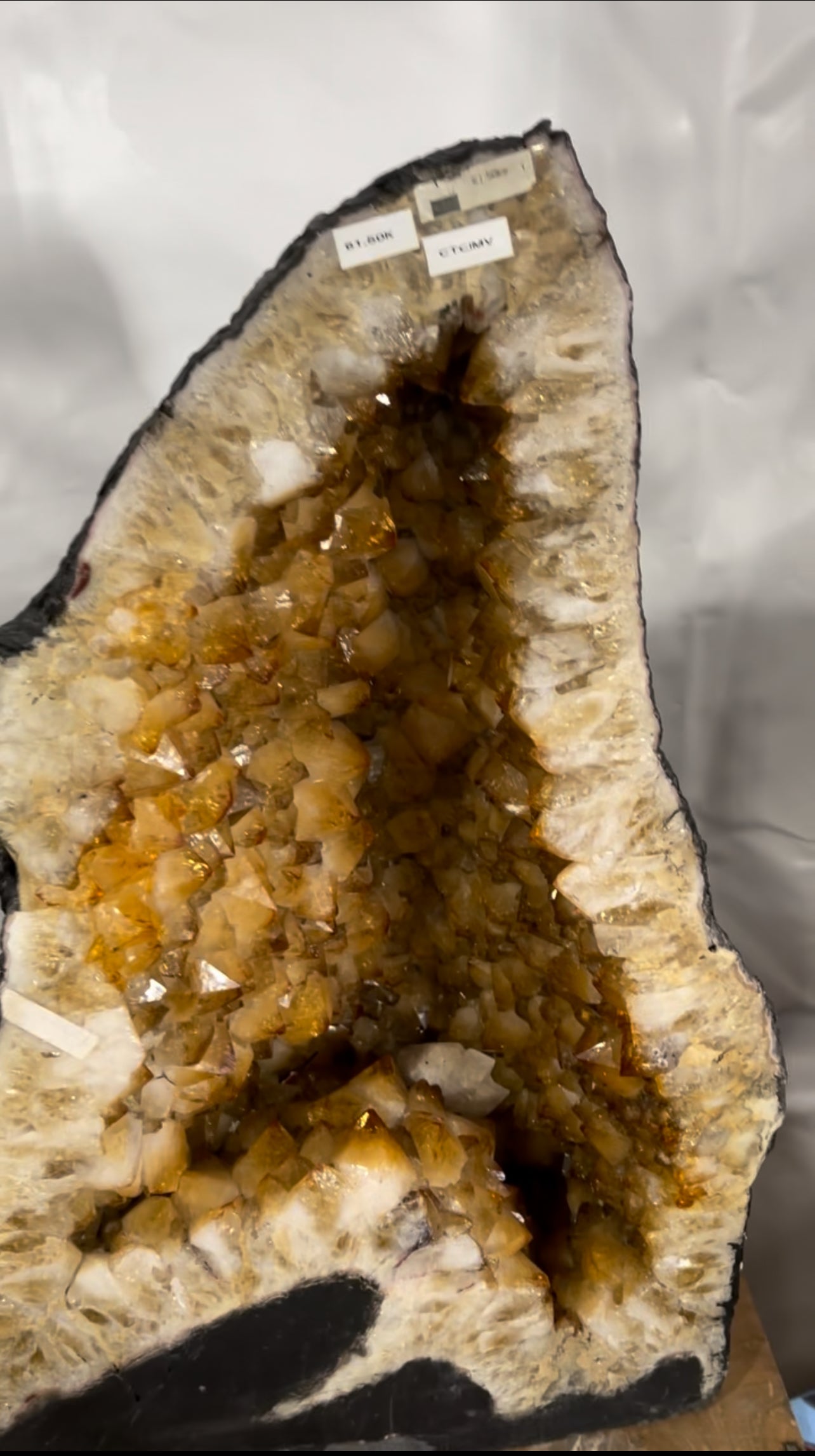 🍯 Citrine Cathedral Geode – Temple of Abundance