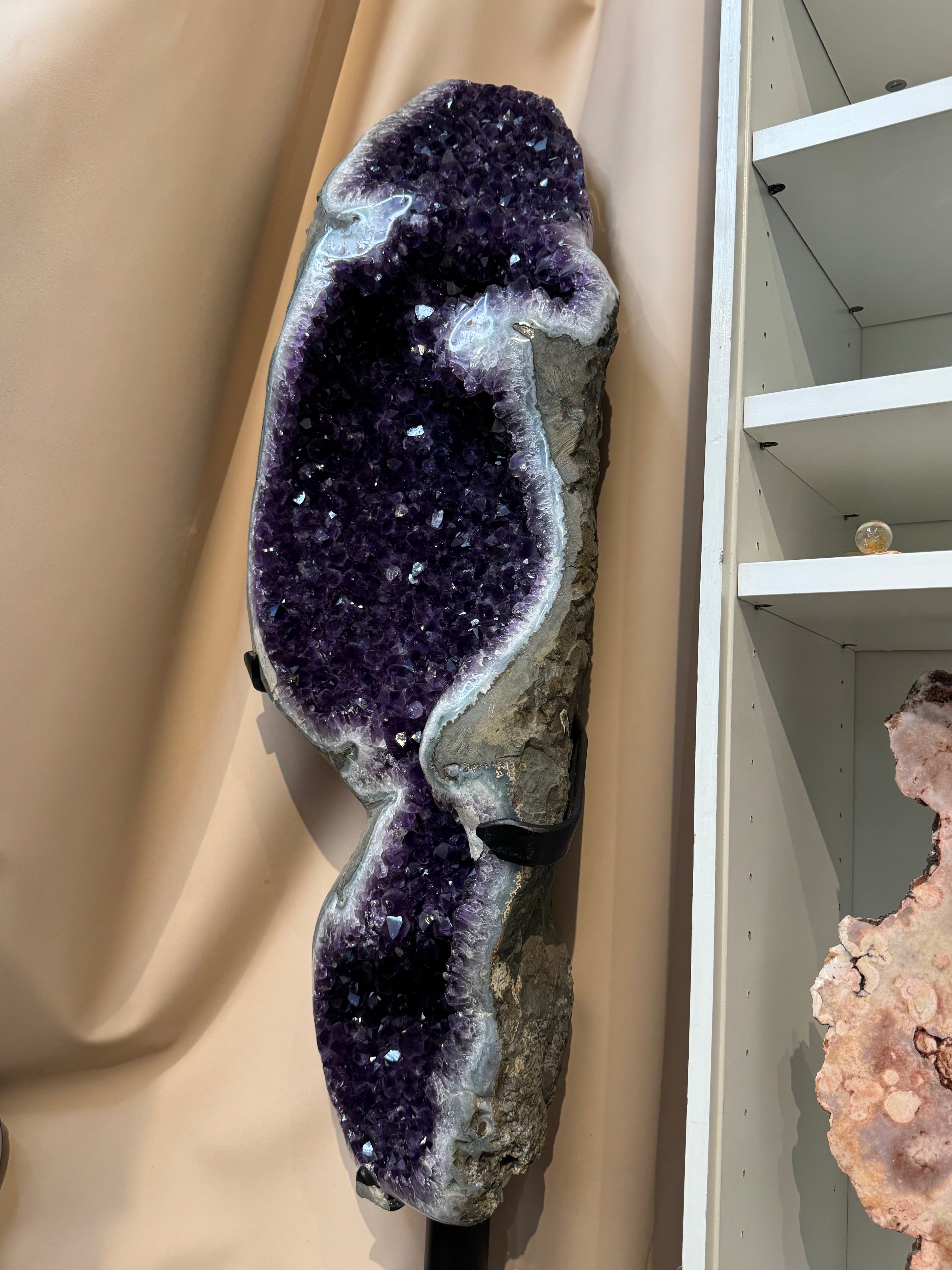 💜 Amethyst Cathedral Geode (Uruguay) – The Goddess Swirl