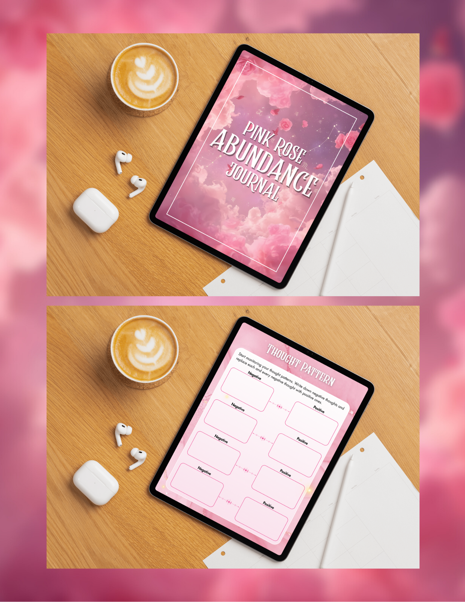 The Pink Rose Abundance Journal (Digital Download)