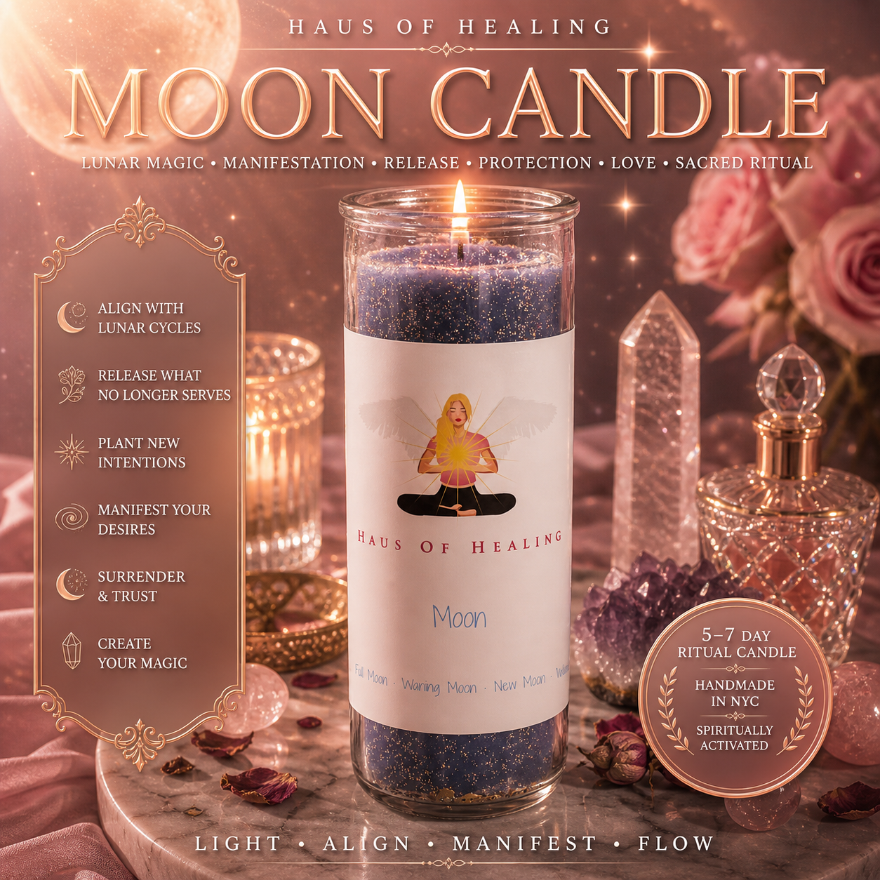 Haus Of Healing Intention Candle: Moon