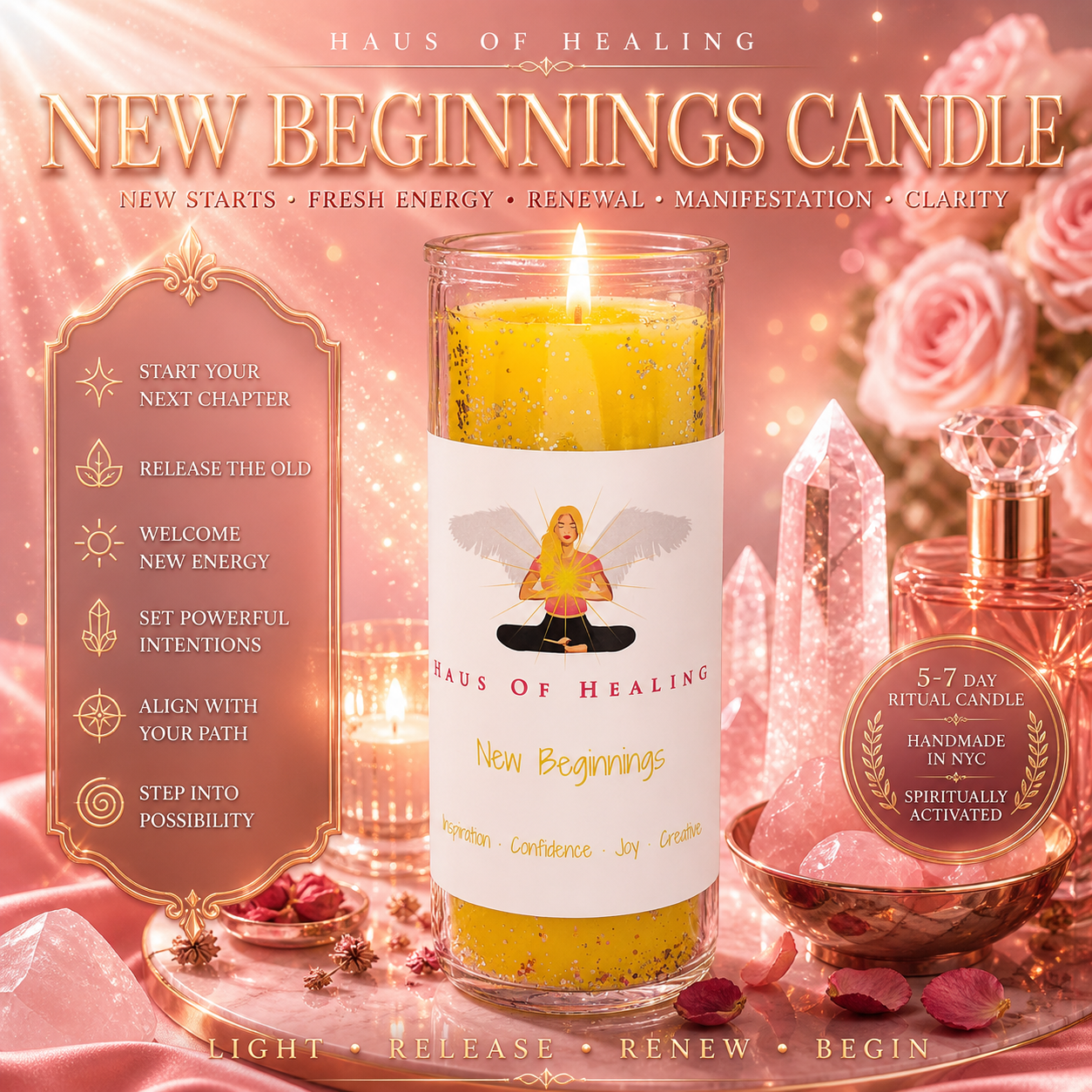 Haus Of Healing Intention Candle: New Beginnings