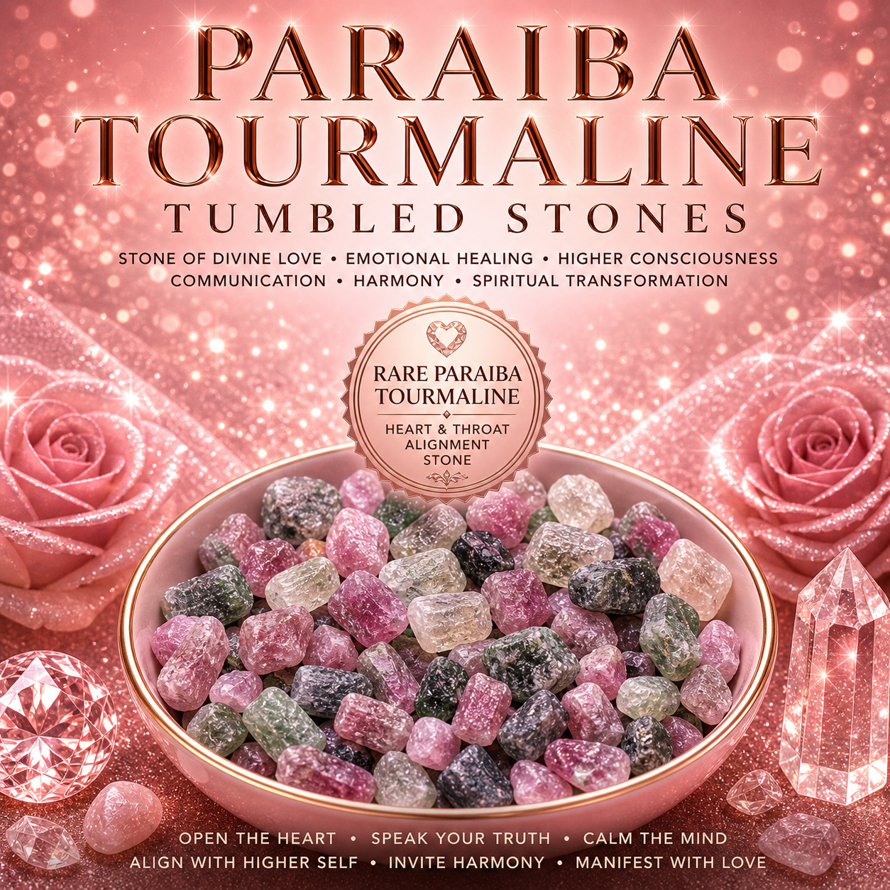 Paraiba Tourmaline Tumbled Stones