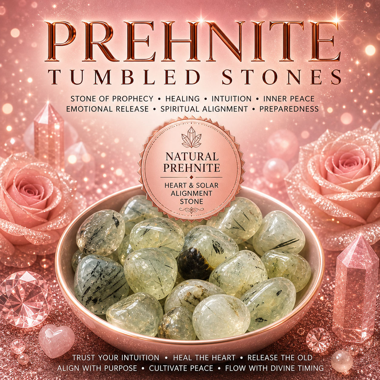 Prehnite Tumbled Stones