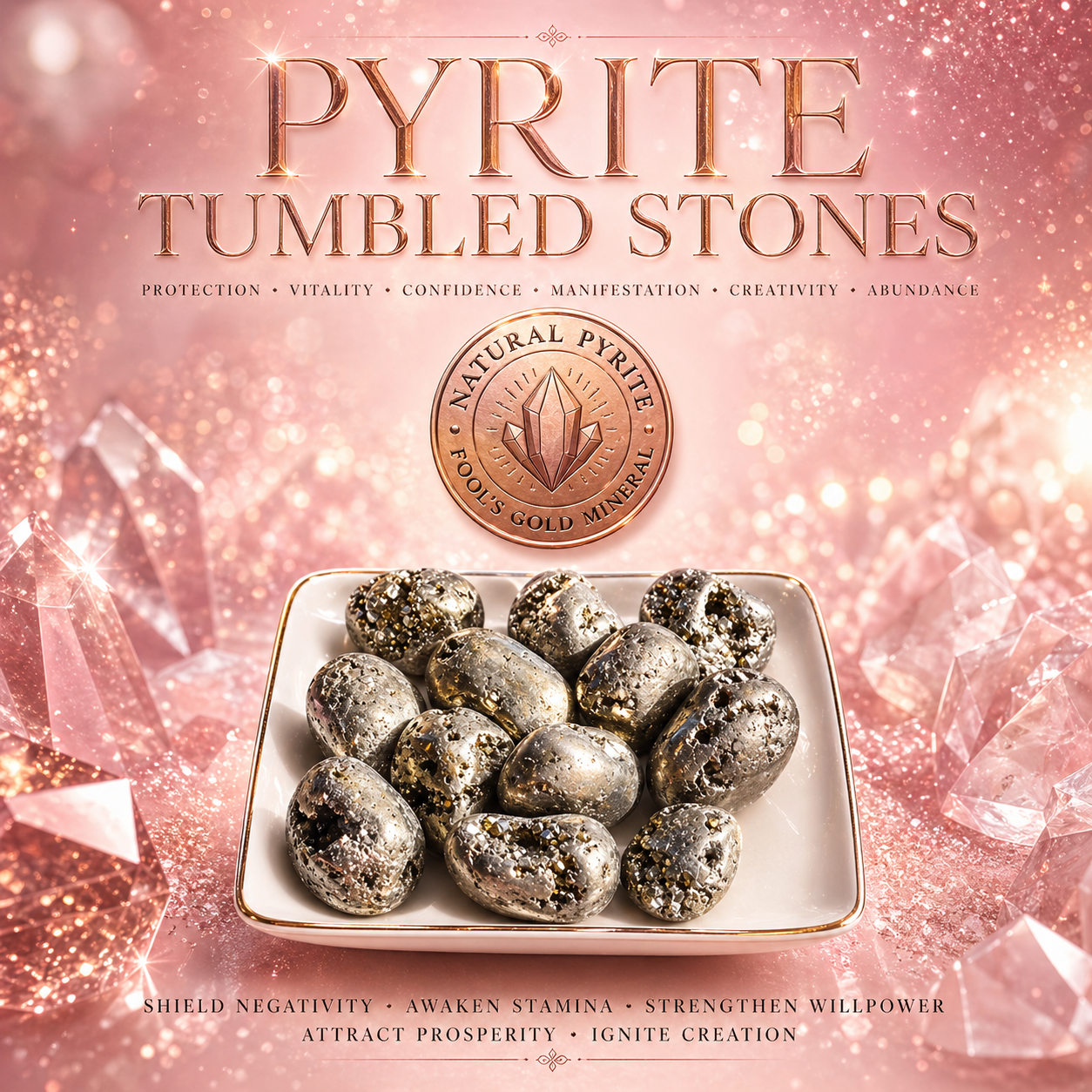 Pyrite Tumbled Stones