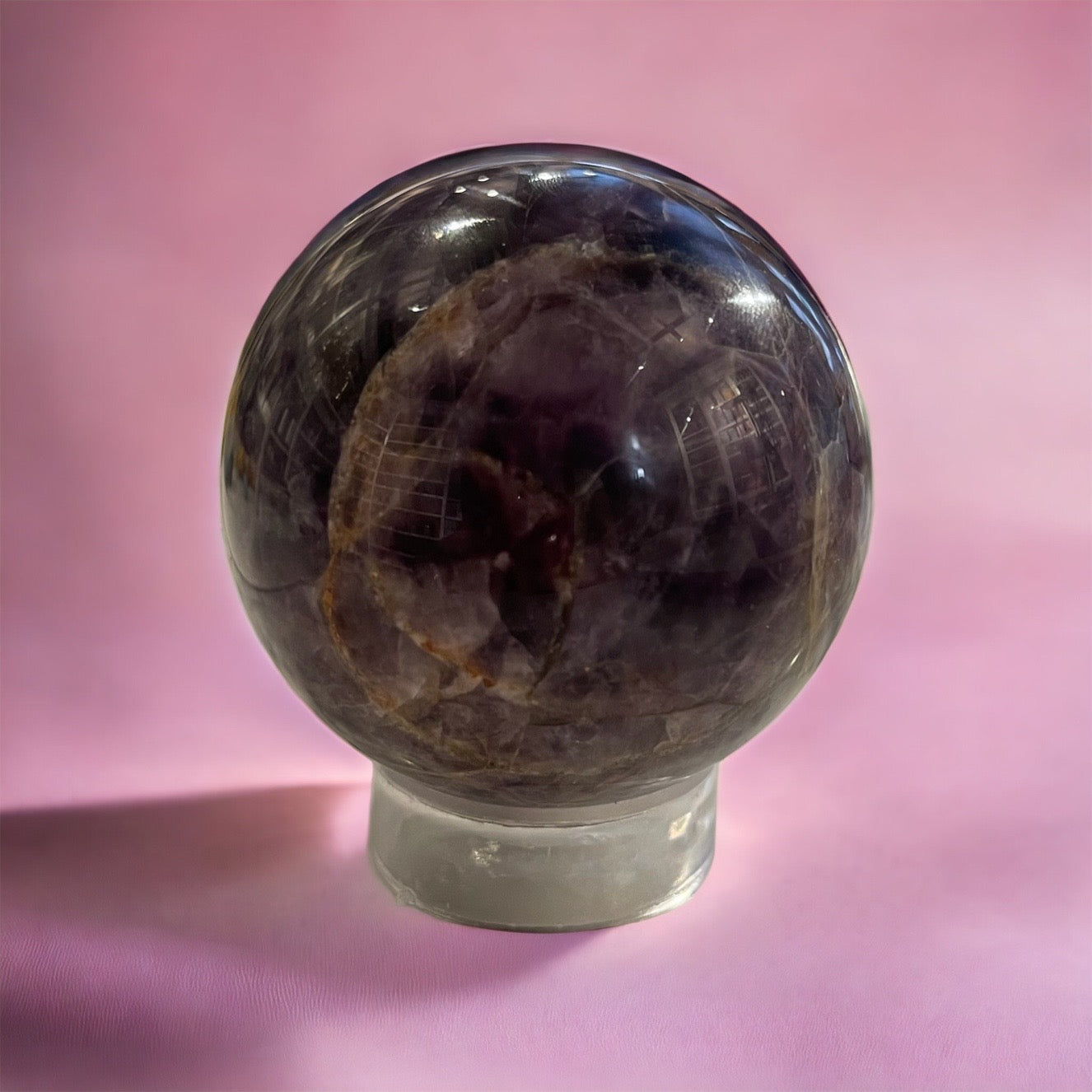 Chevron Amethyst Sphere - NEW