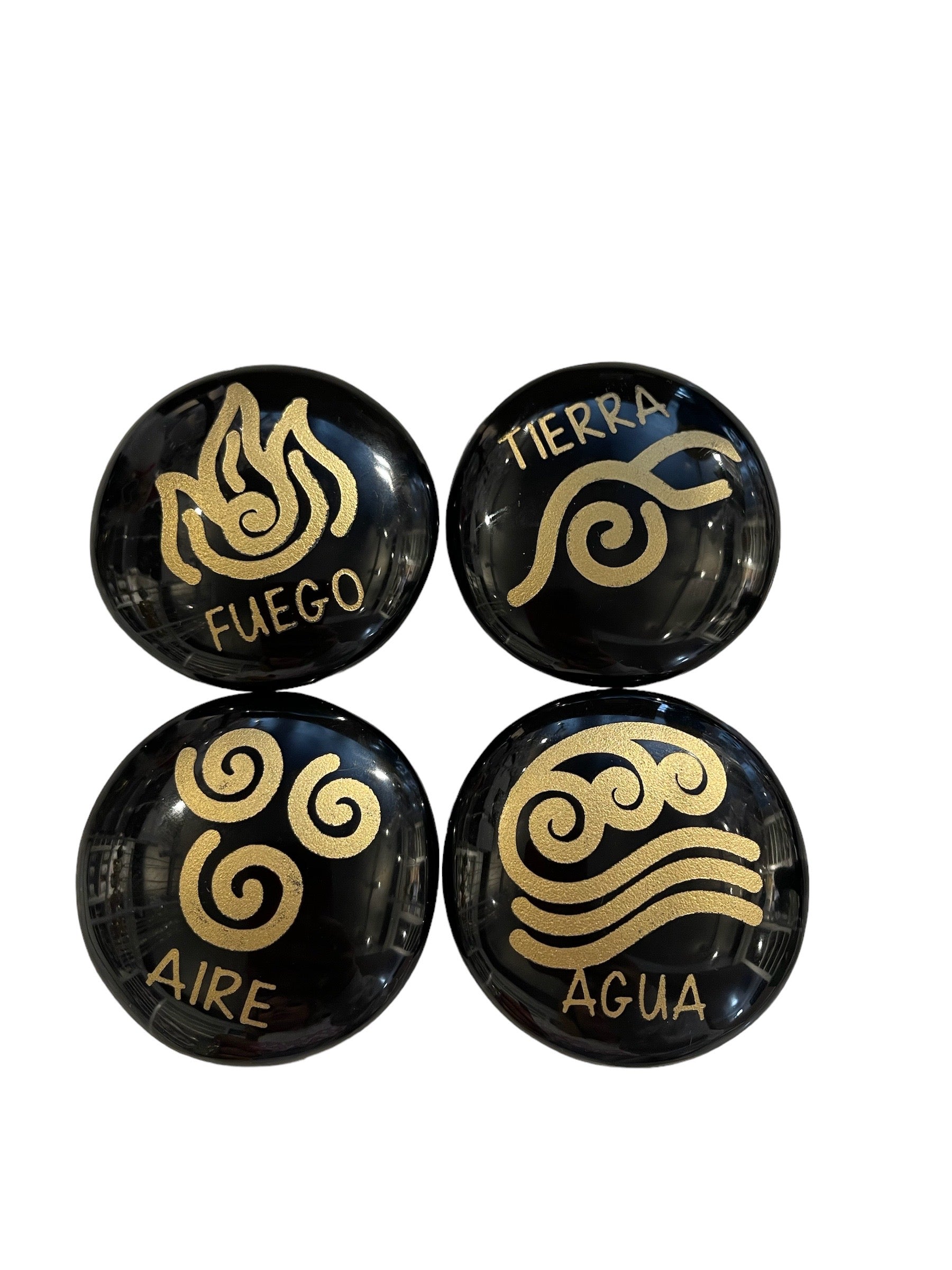 Black Obsidian Elements Palm Stones