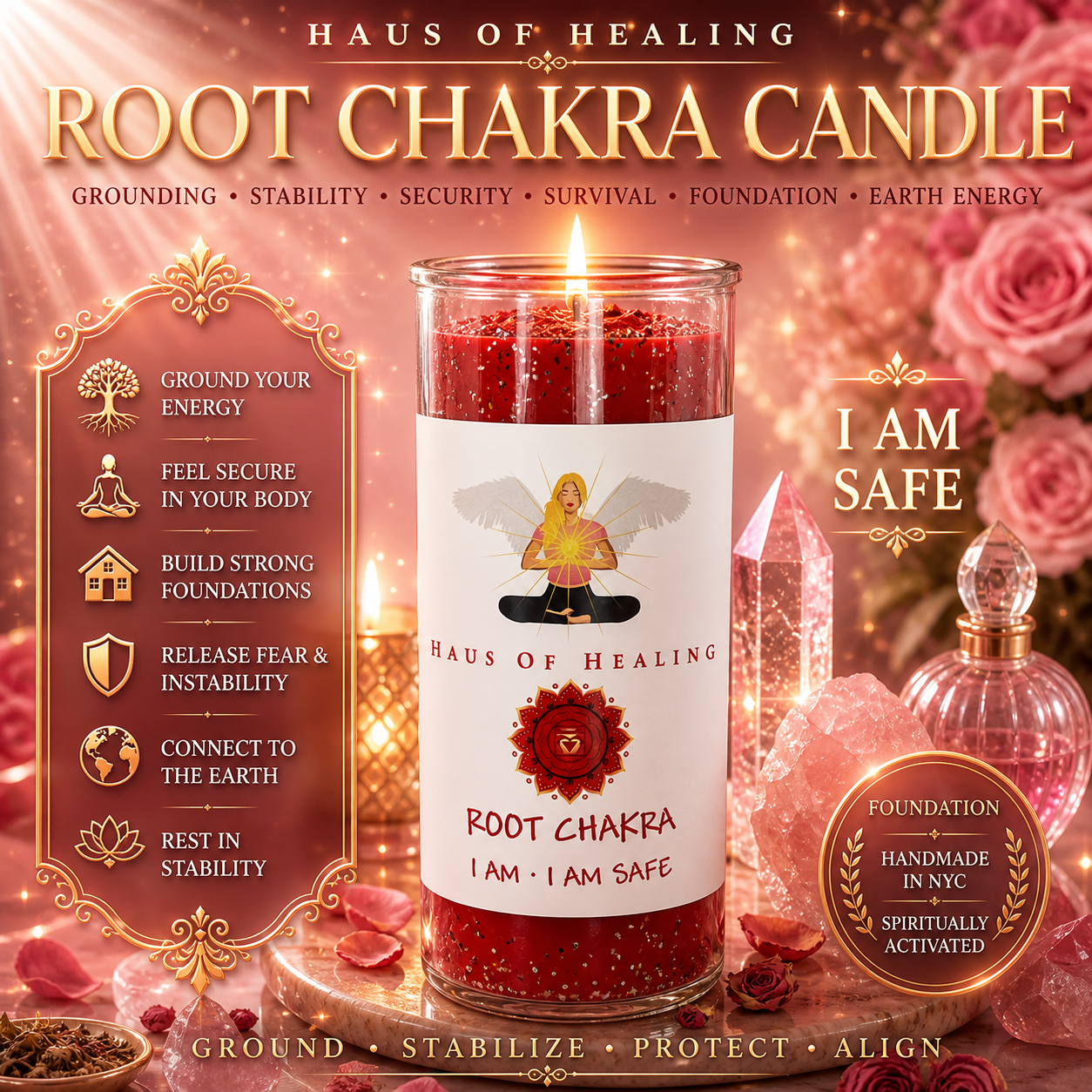 Haus Of Healing: Chakra Candles: Root Chakra
