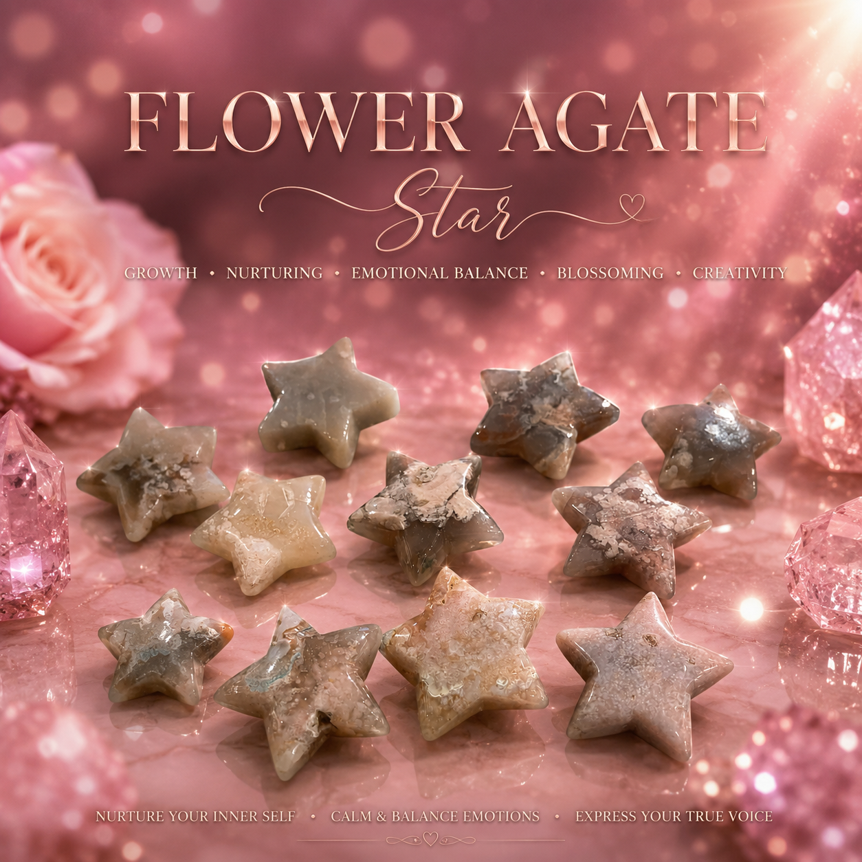 Flower Agate Stars