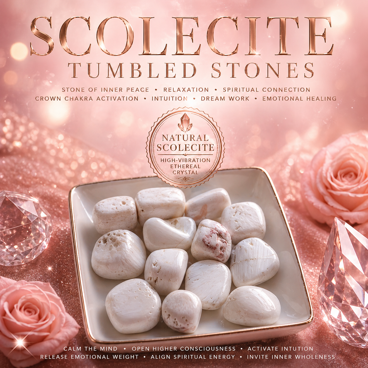 Scolecite Tumbled Stones