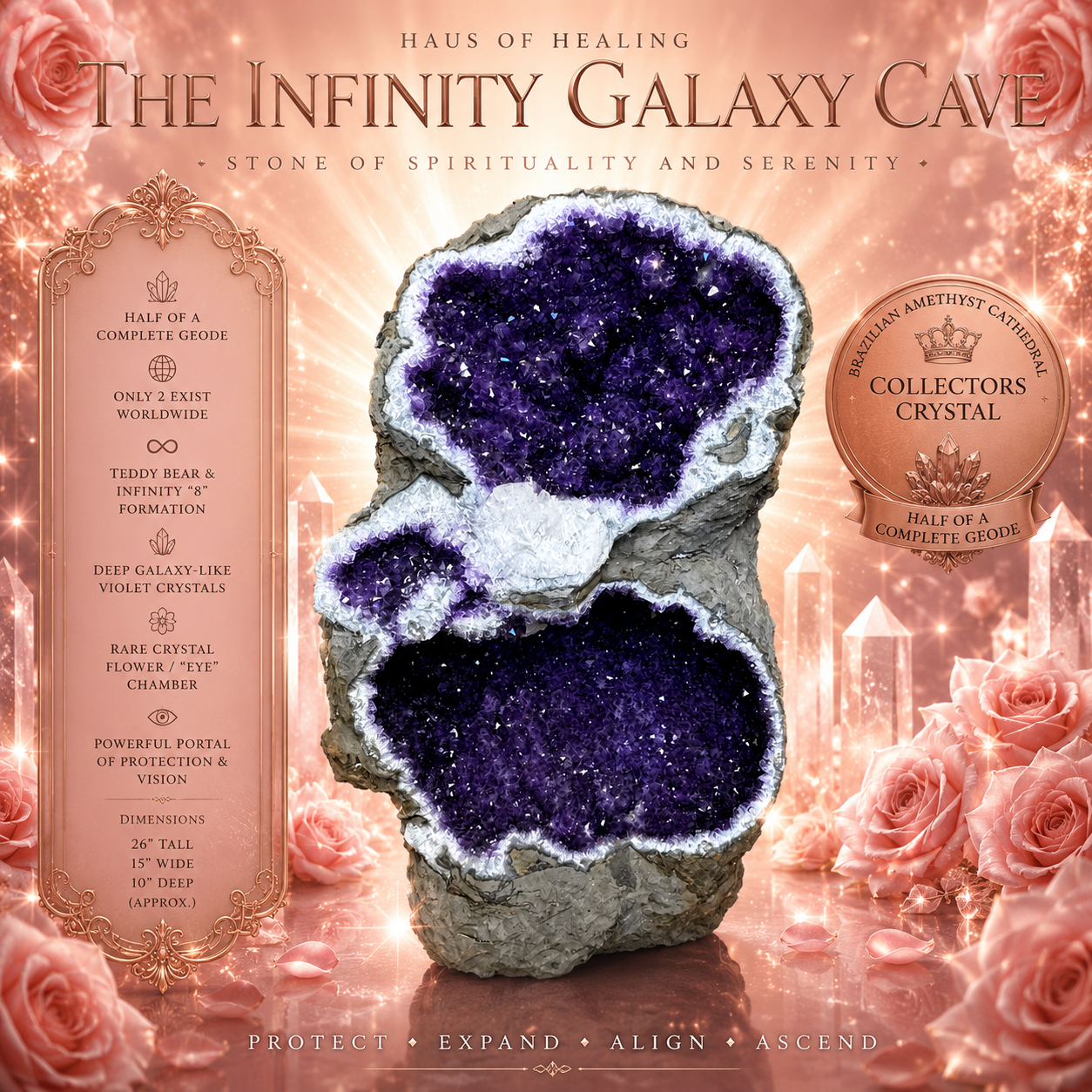 🌌 Dark Amethyst Cathedral – The Infinity Galaxy Cave