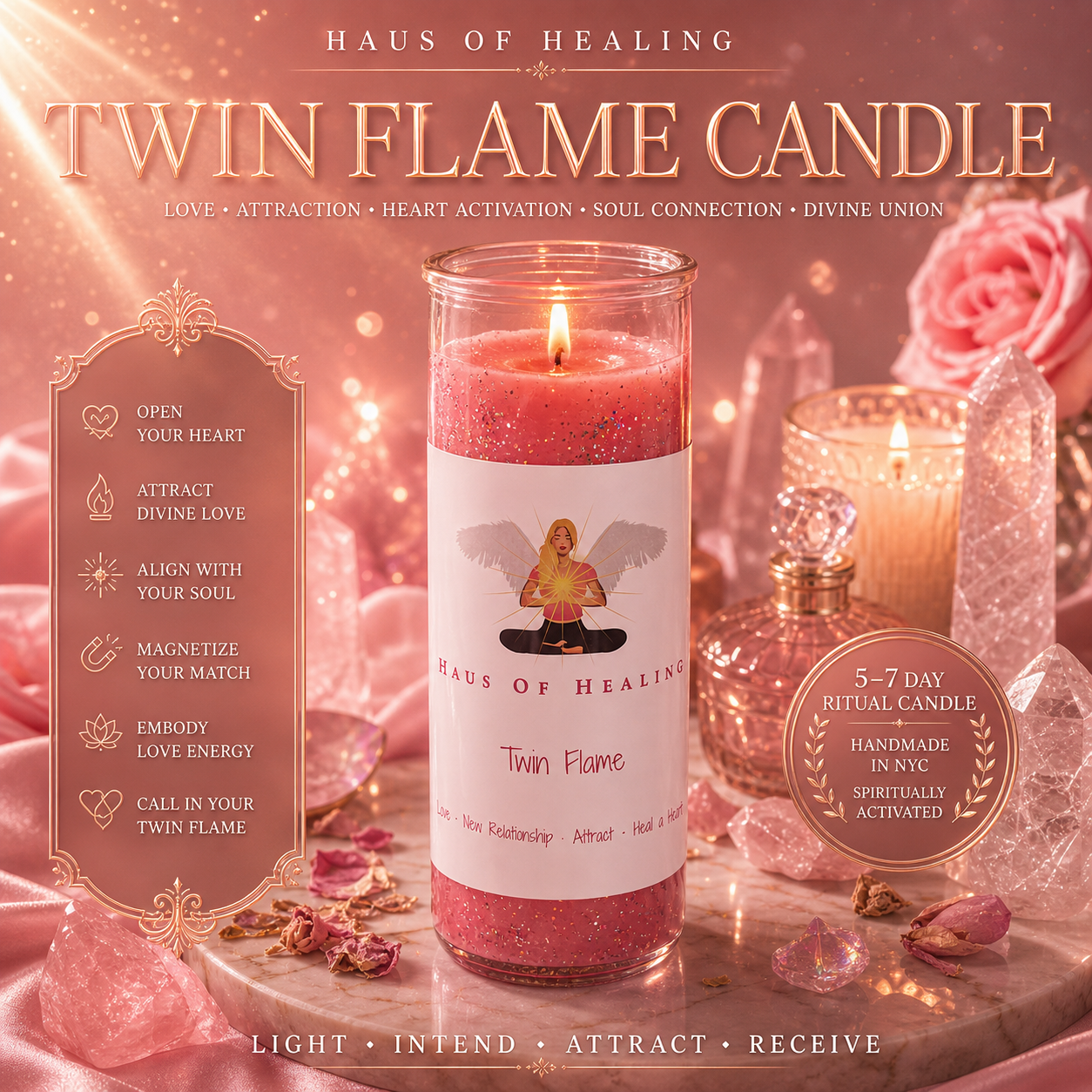Haus Of Healing Intention Candle: Twin Flame