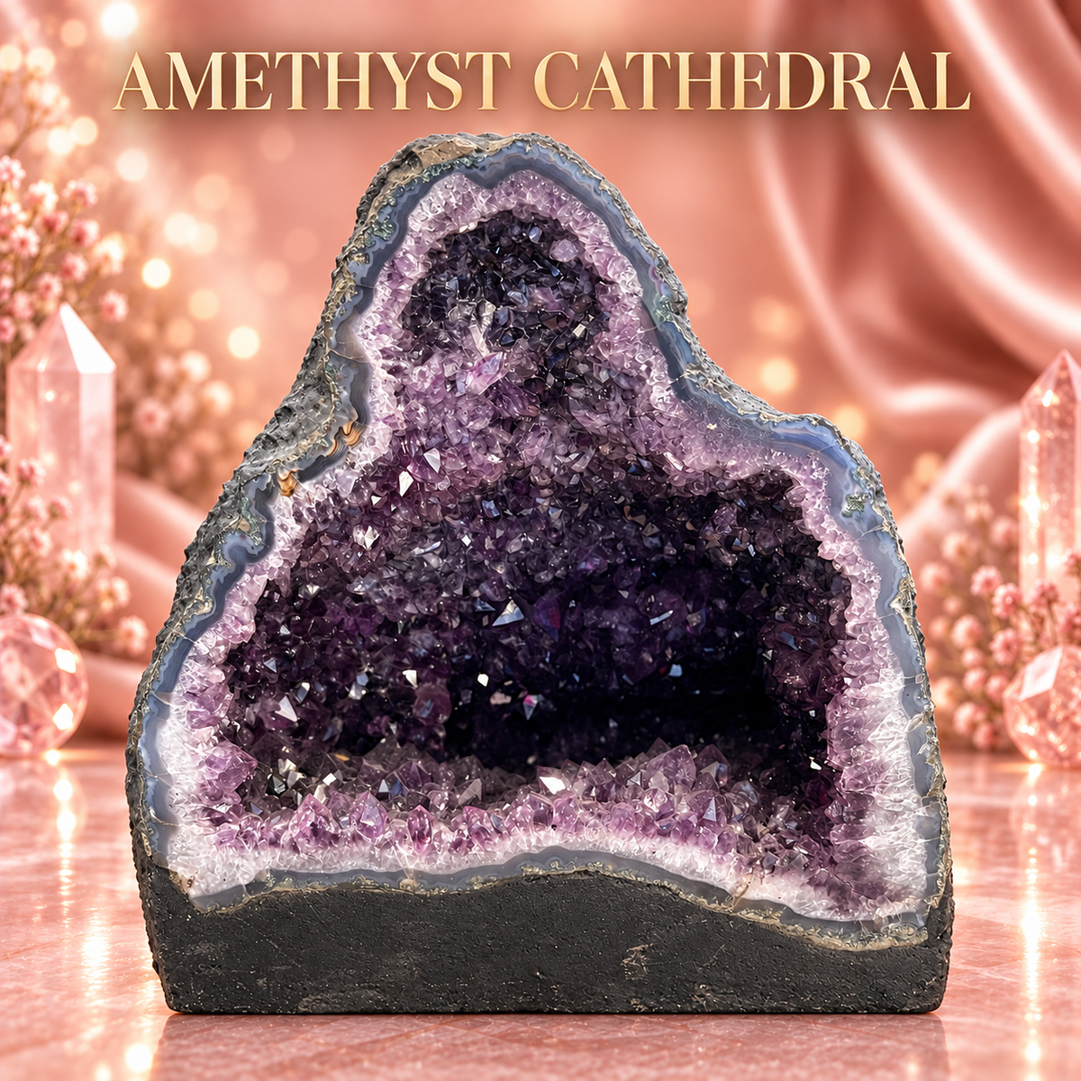 Midnight Sanctuary 💜 – High-Grade Brazilian Amethyst Cathedral | 16.7 kg
