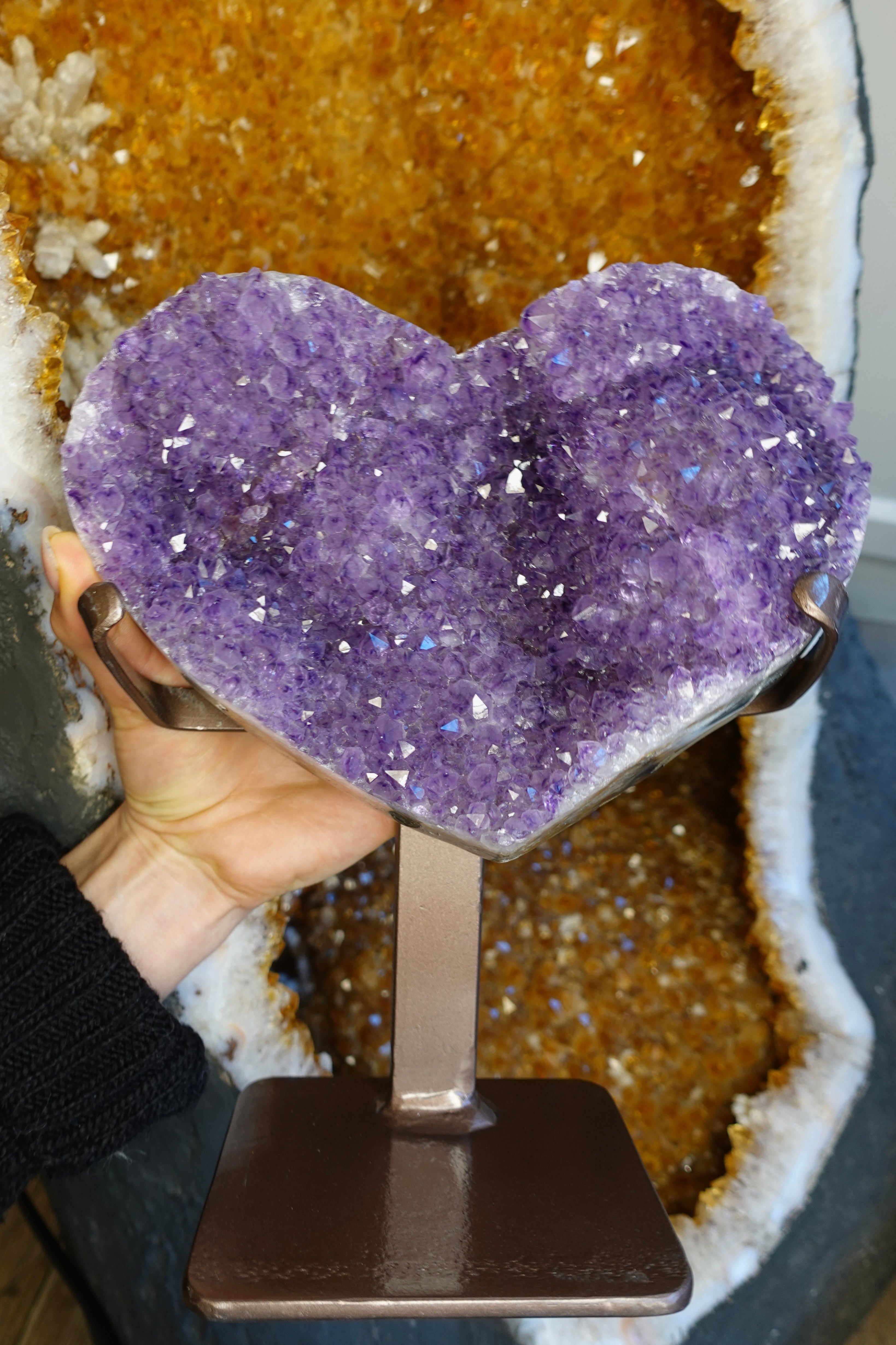 Amethyst On Mount Collection - Heart 2