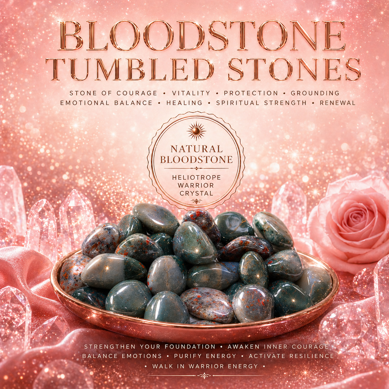 Bloodstone Tumbled Stones