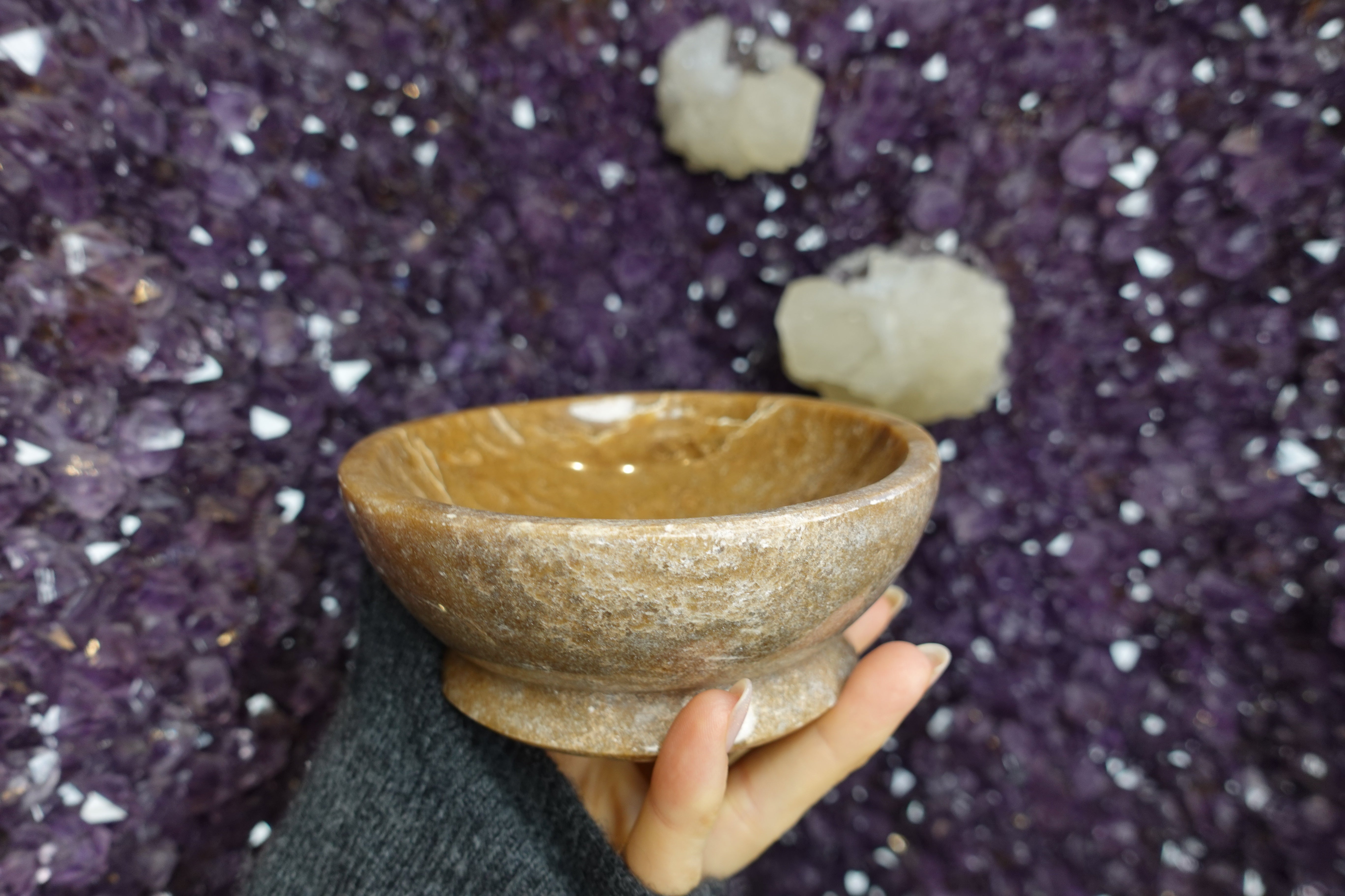Chocolate Calcite Bowl