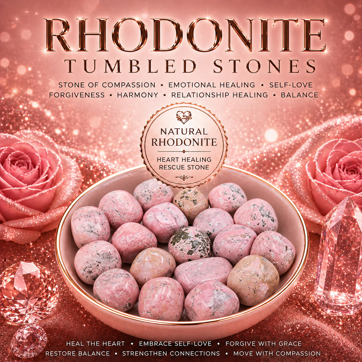Rhodonite Tumbled Stones