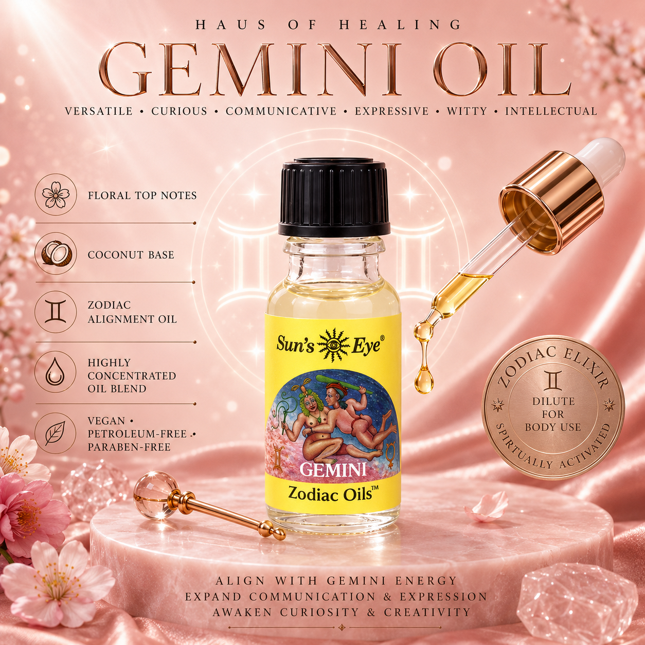 Gemini Zodiac Oil
