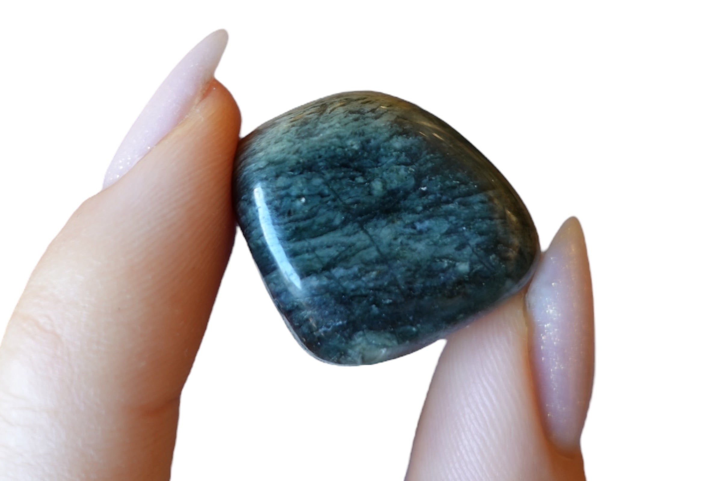 Green Hair Jasper Tumbled Stones