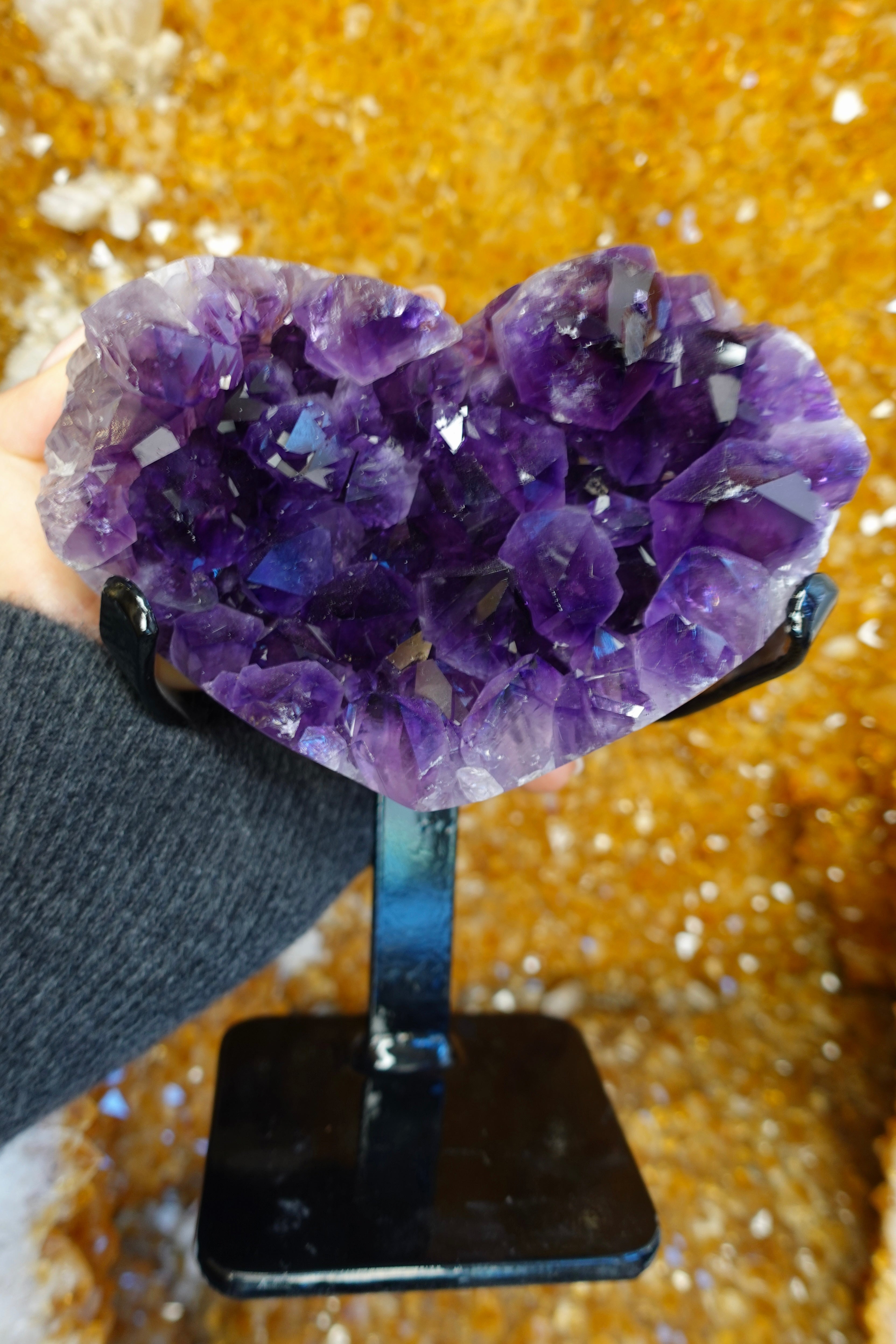 Amethyst On Mount Collection - Heart 1