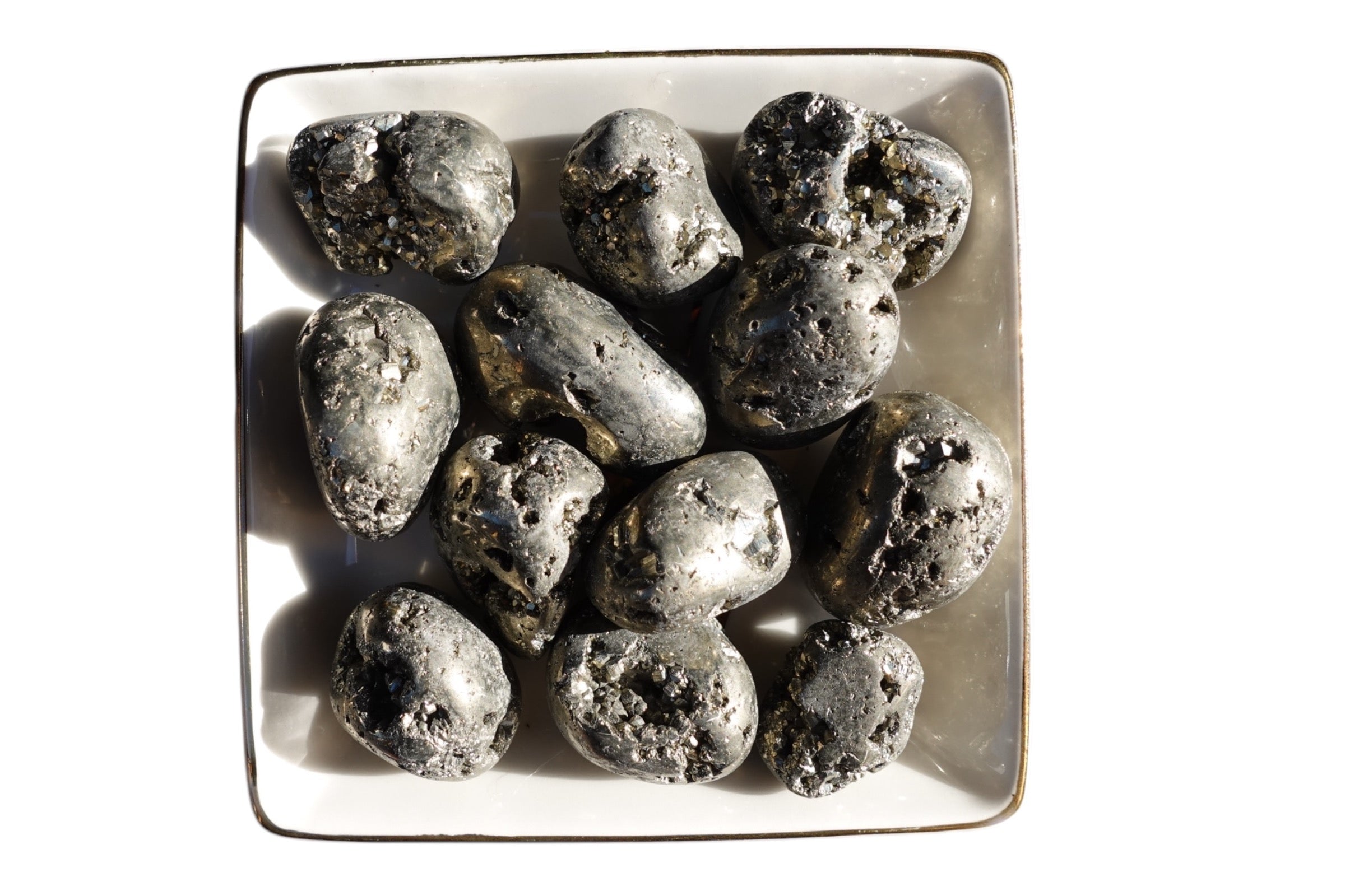 Pyrite Tumbled Stones