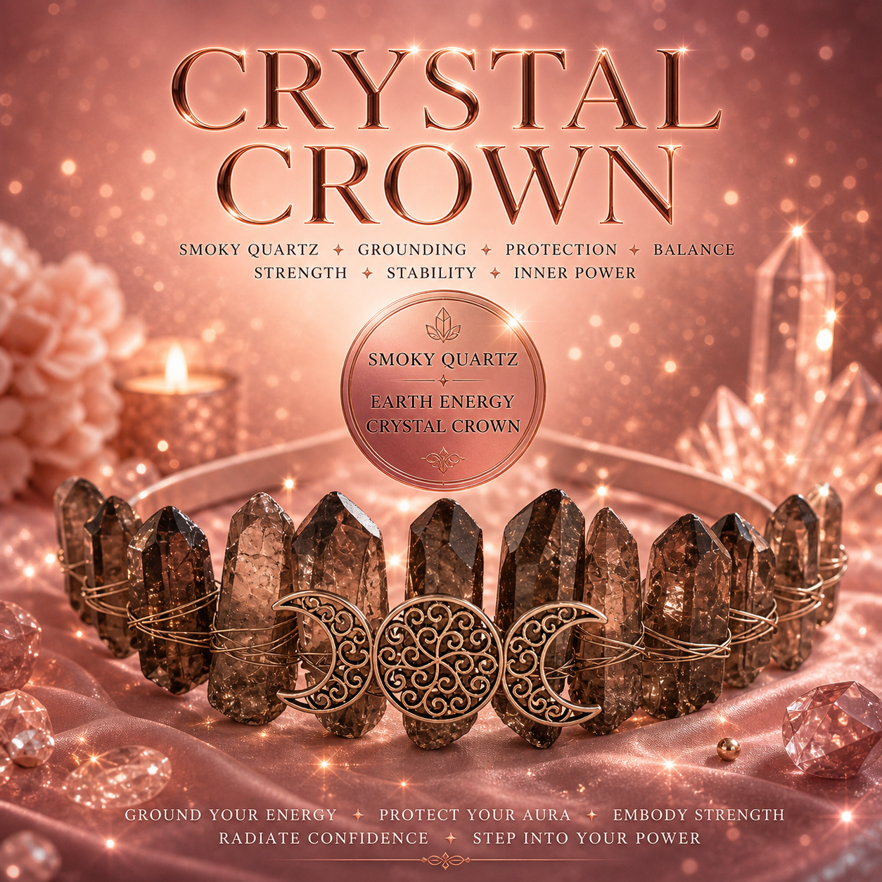 Crystal Crowns - Smoky Quartz