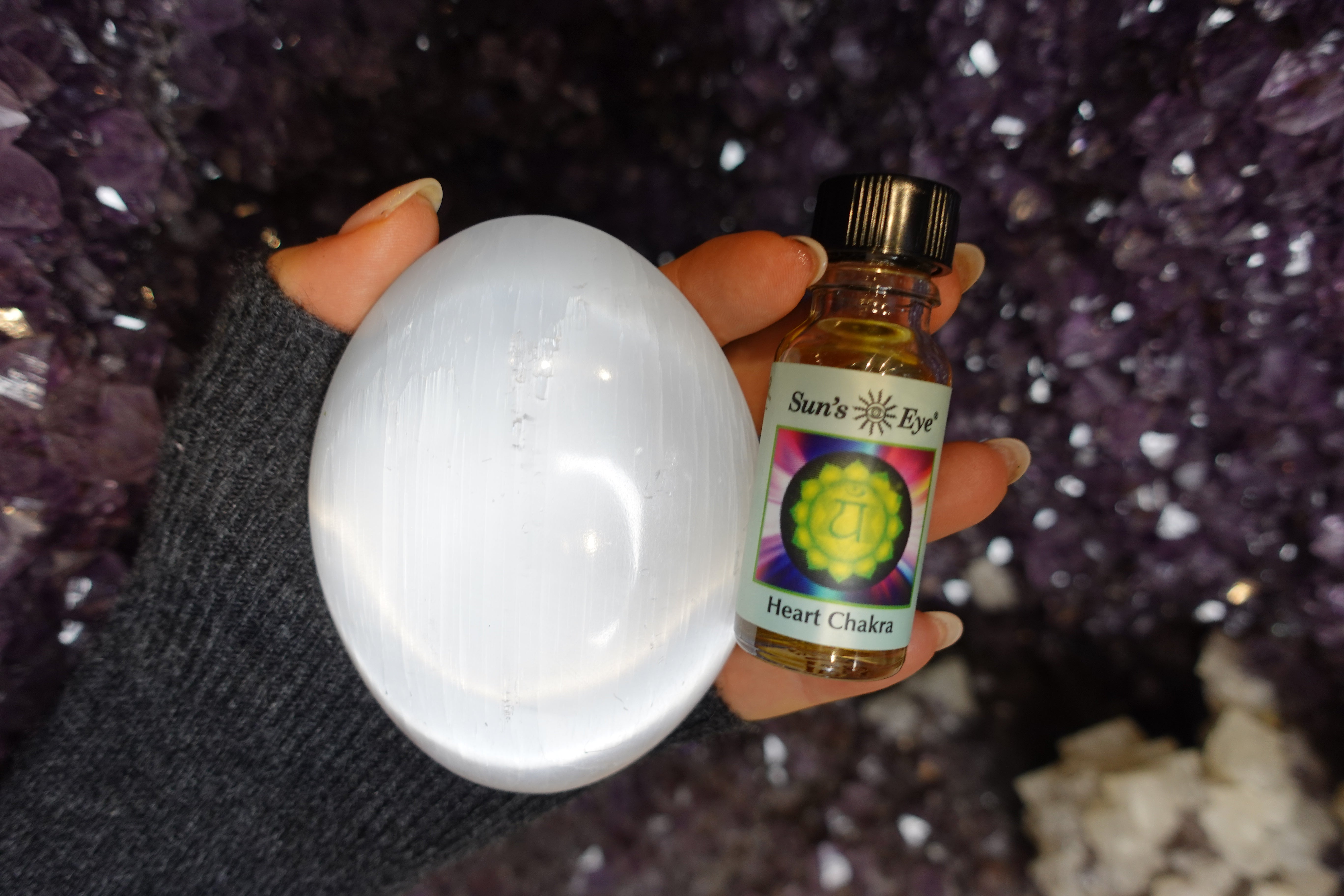 Selenite Worry Stone