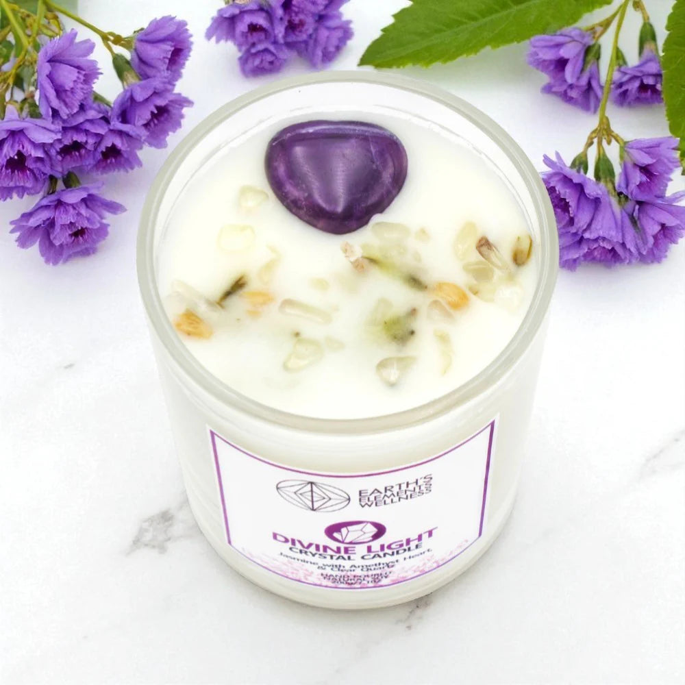 Divine Light Crystal Candle ✨