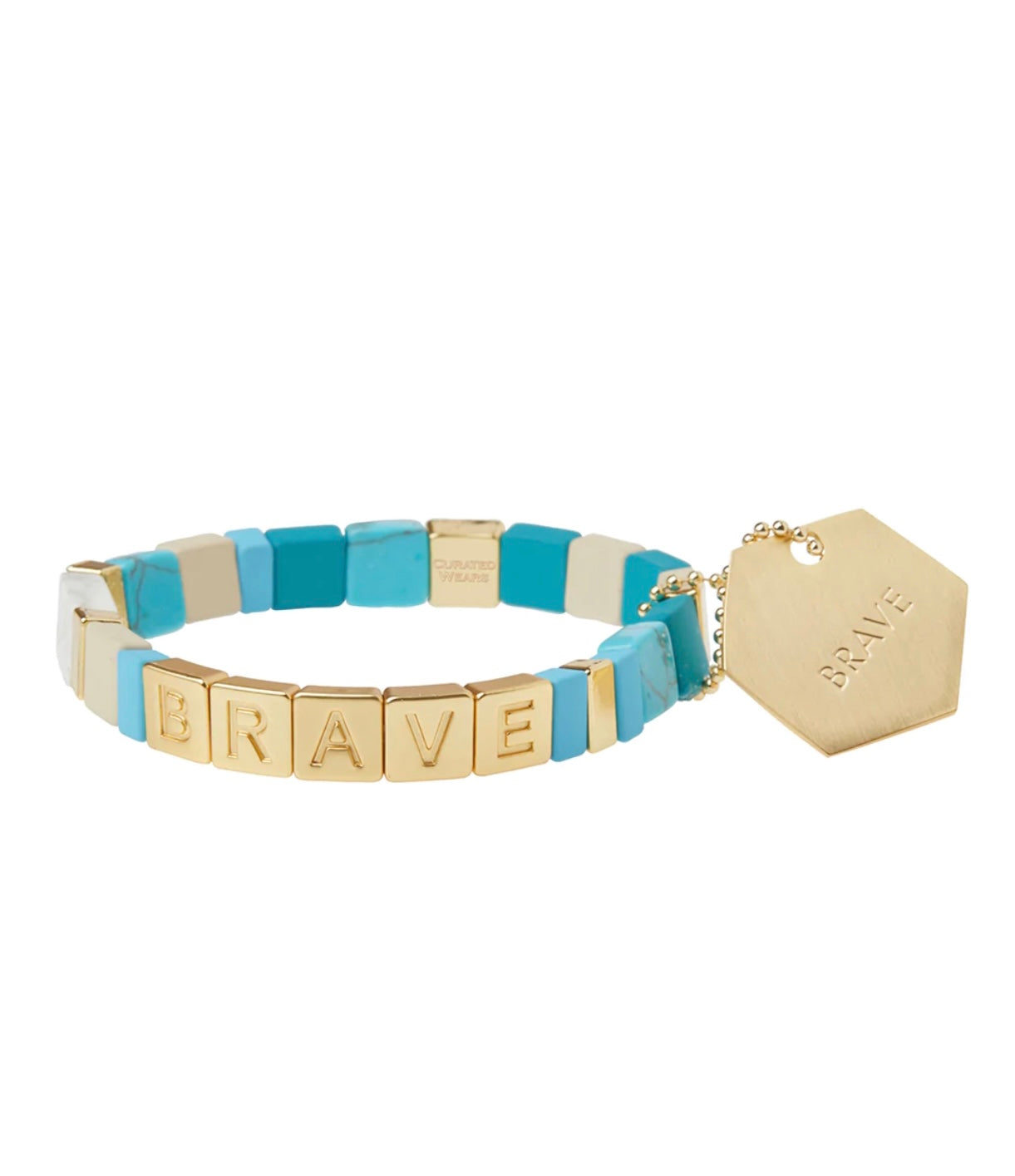 Empower Bracelet - BRAVE Gold/Turquoise/Howlite