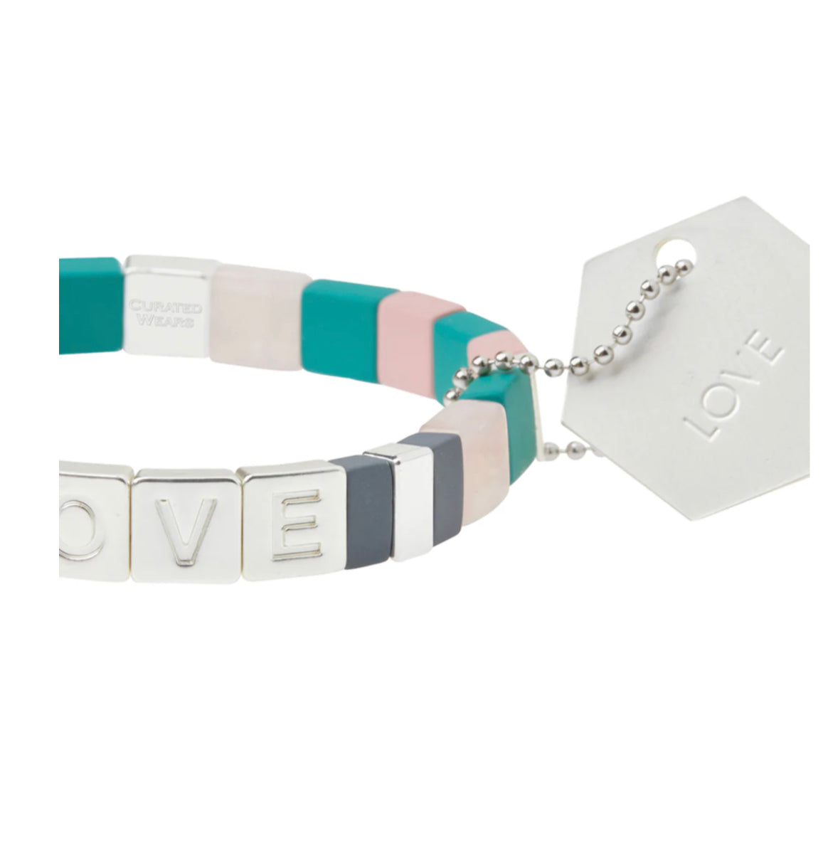 Empower Bracelet - LOVE Silver/Rose Quartz/Labradorite