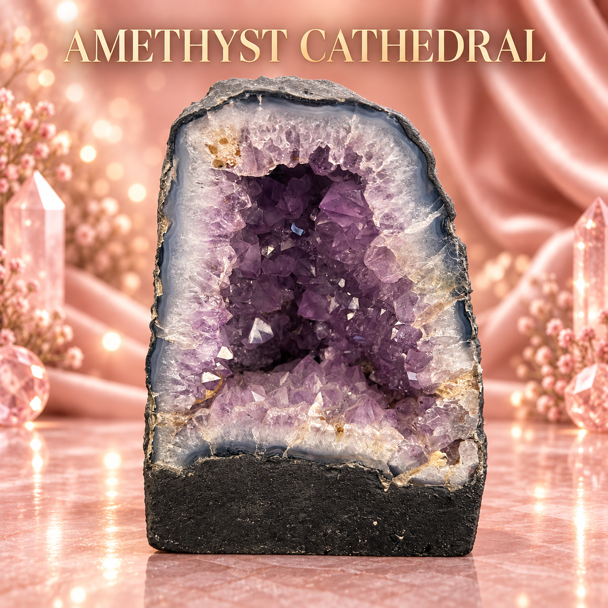 The Violet Sanctuary 💜 – Brazilian Amethyst Cathedral Geode
