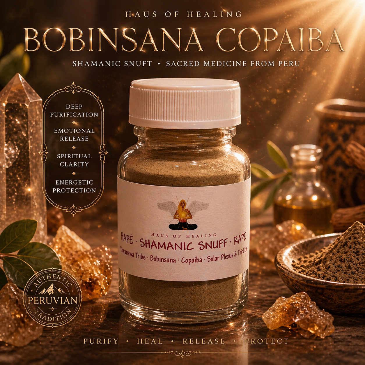 🌿 Bobinsana Copaiba Hapé — Puyanawa Tribe