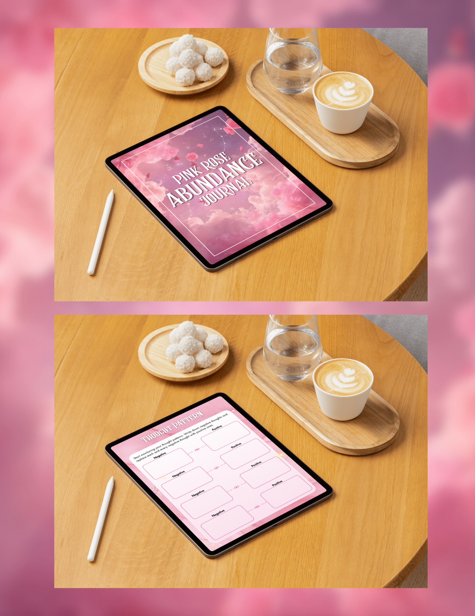 Free Pink Rose Abundance Journal Ritual Page