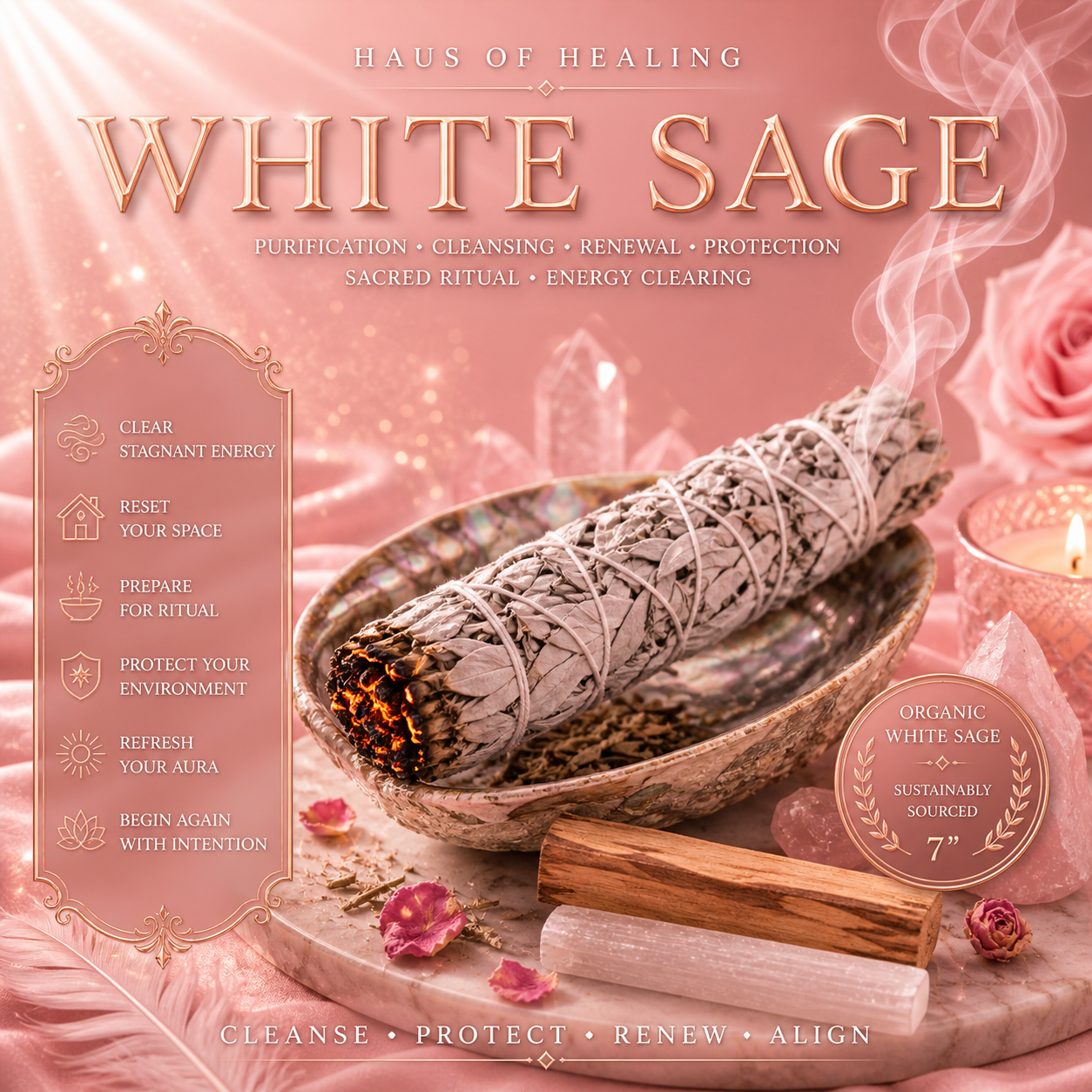 7" California White Sage
