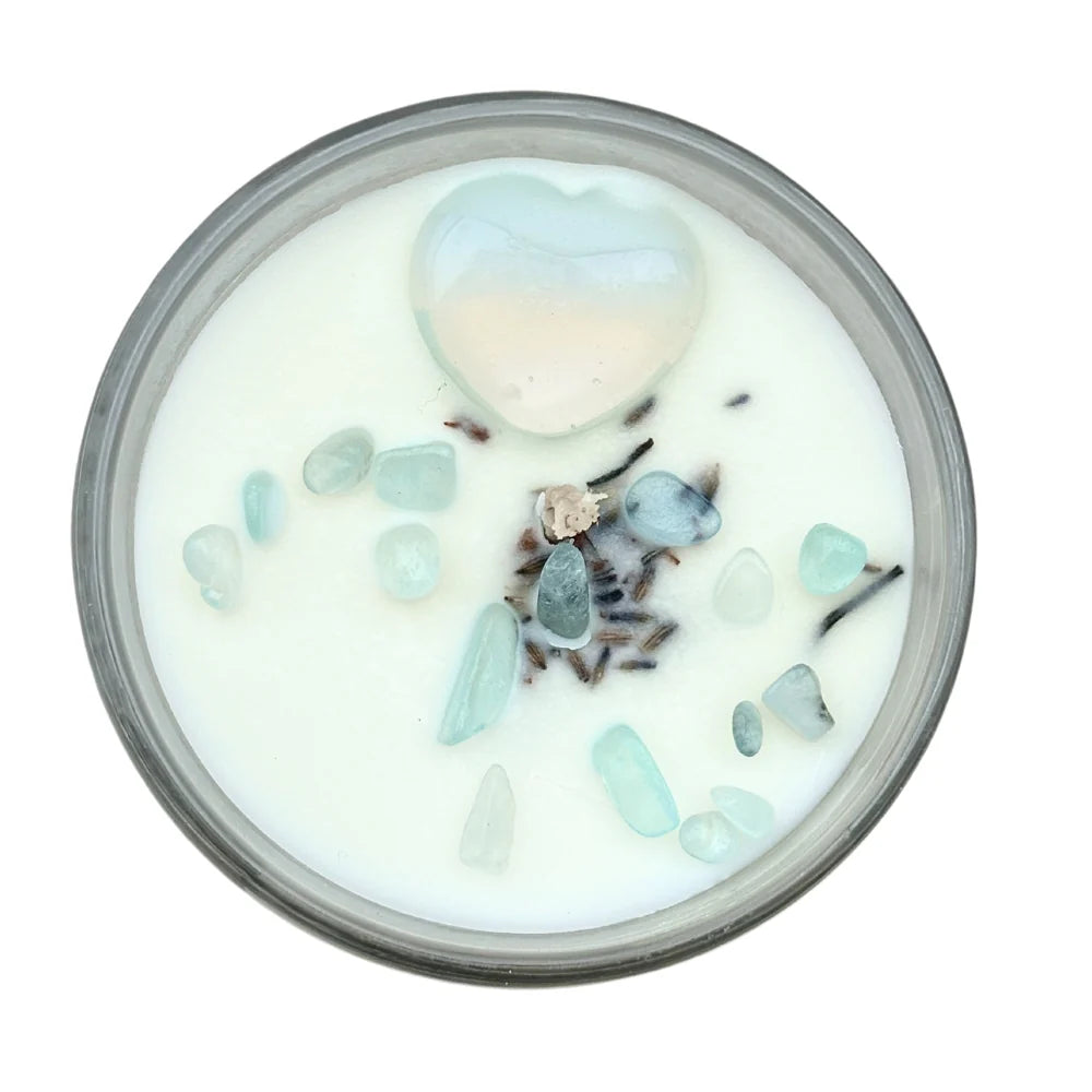 Calming Paradise Crystal Candle 🩵