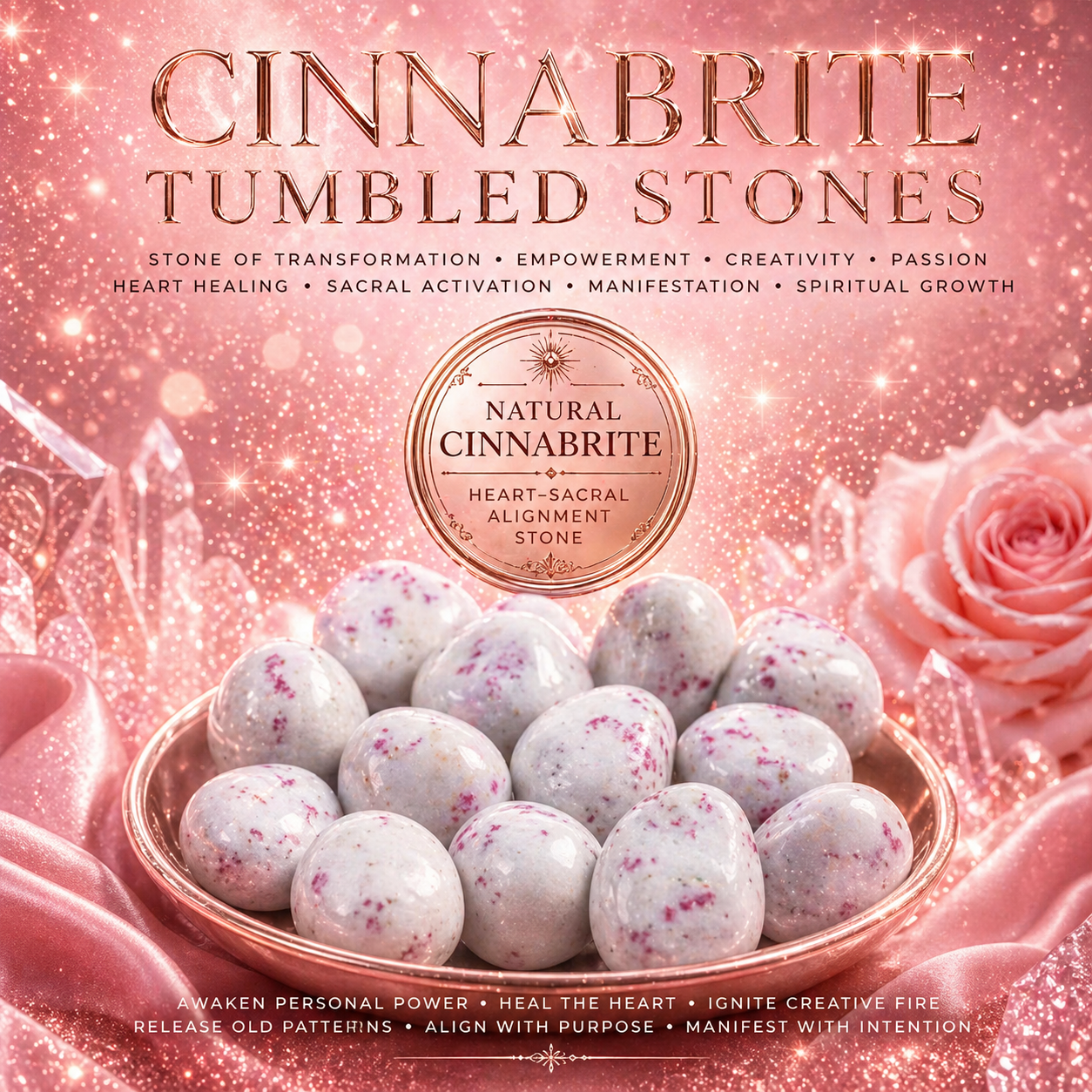 Cinnabrite Tumbled Stones