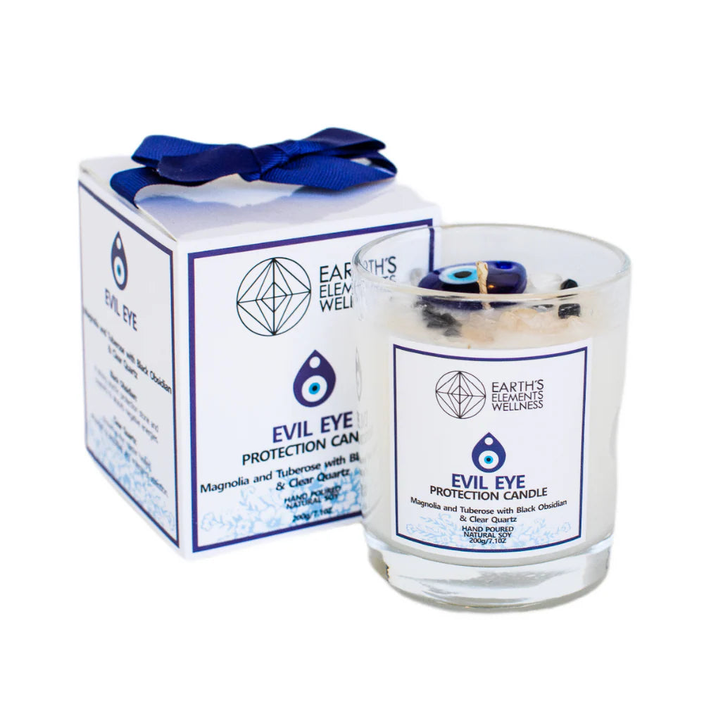 Evil Eye Protection Crystal Candle 🧿