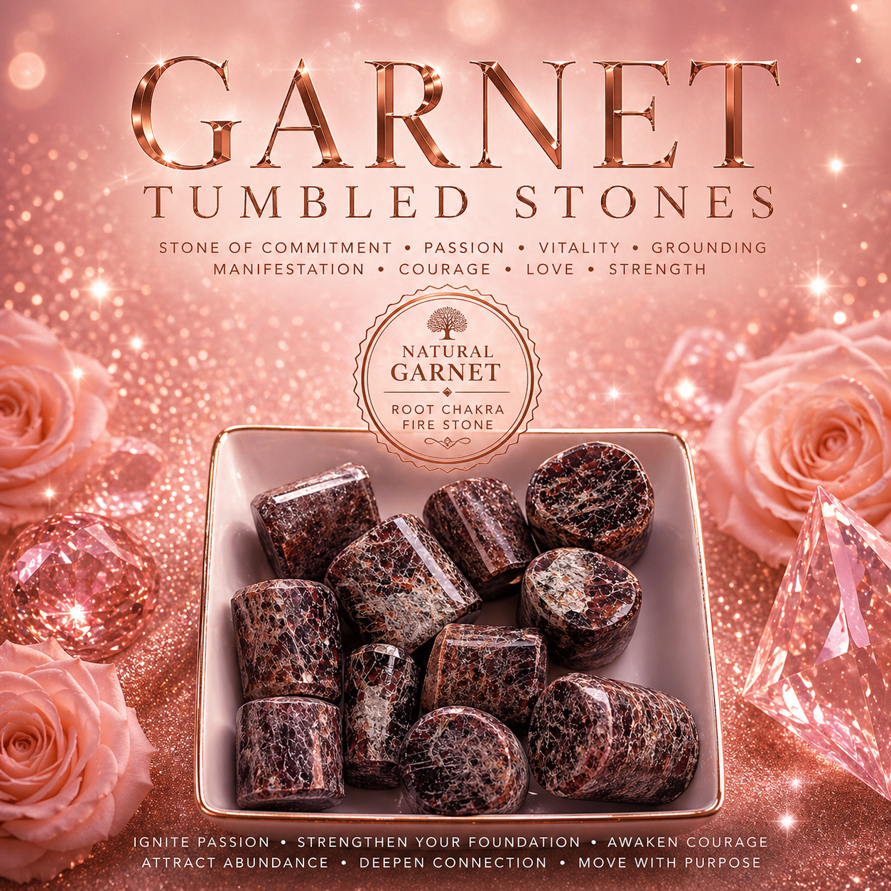 Garnet Tumbled Stones