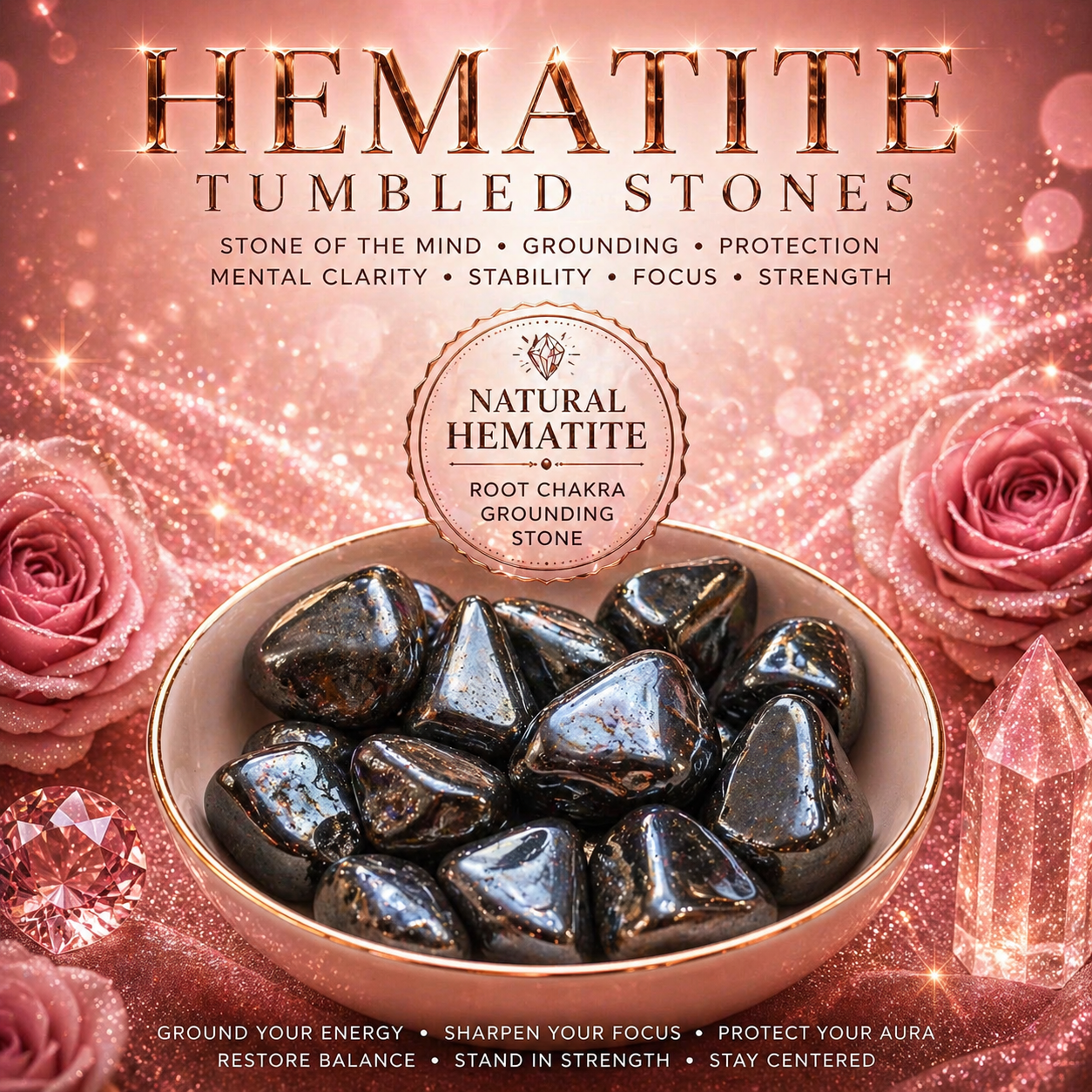 Hematite Tumbled Stones