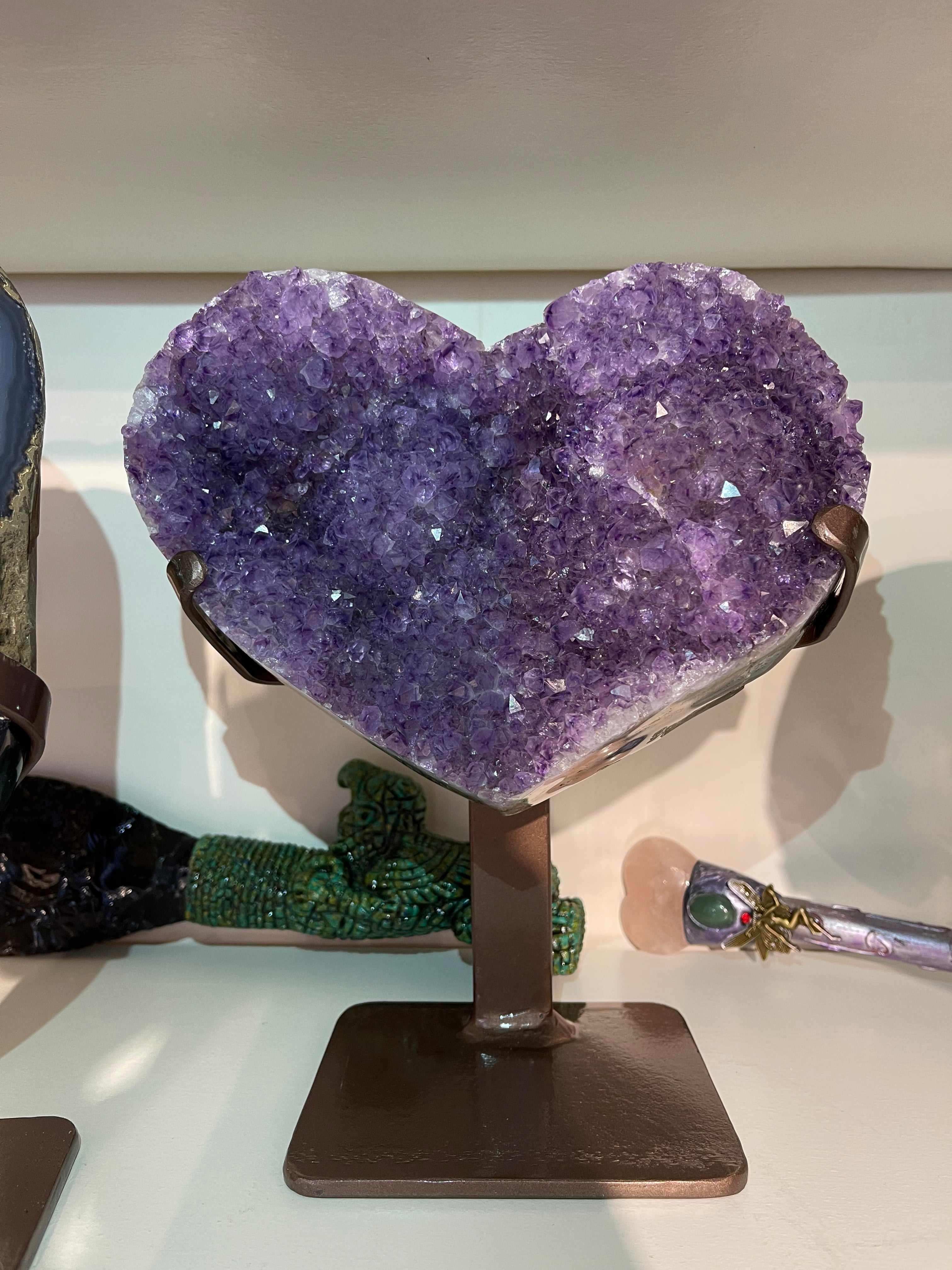 Amethyst On Mount Collection - Heart 2