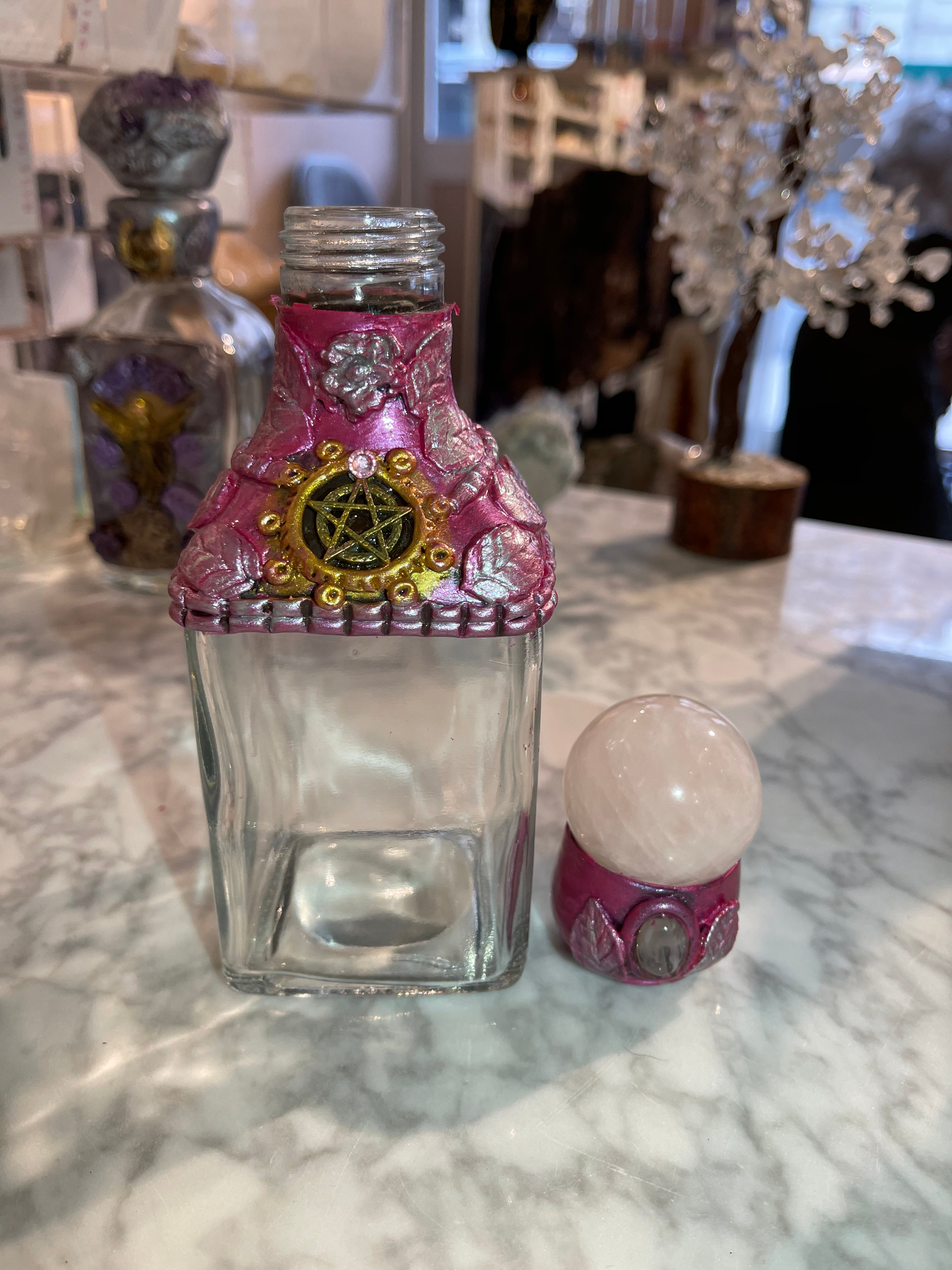 Magical Moon Water Spell Jar - Rose Quartz