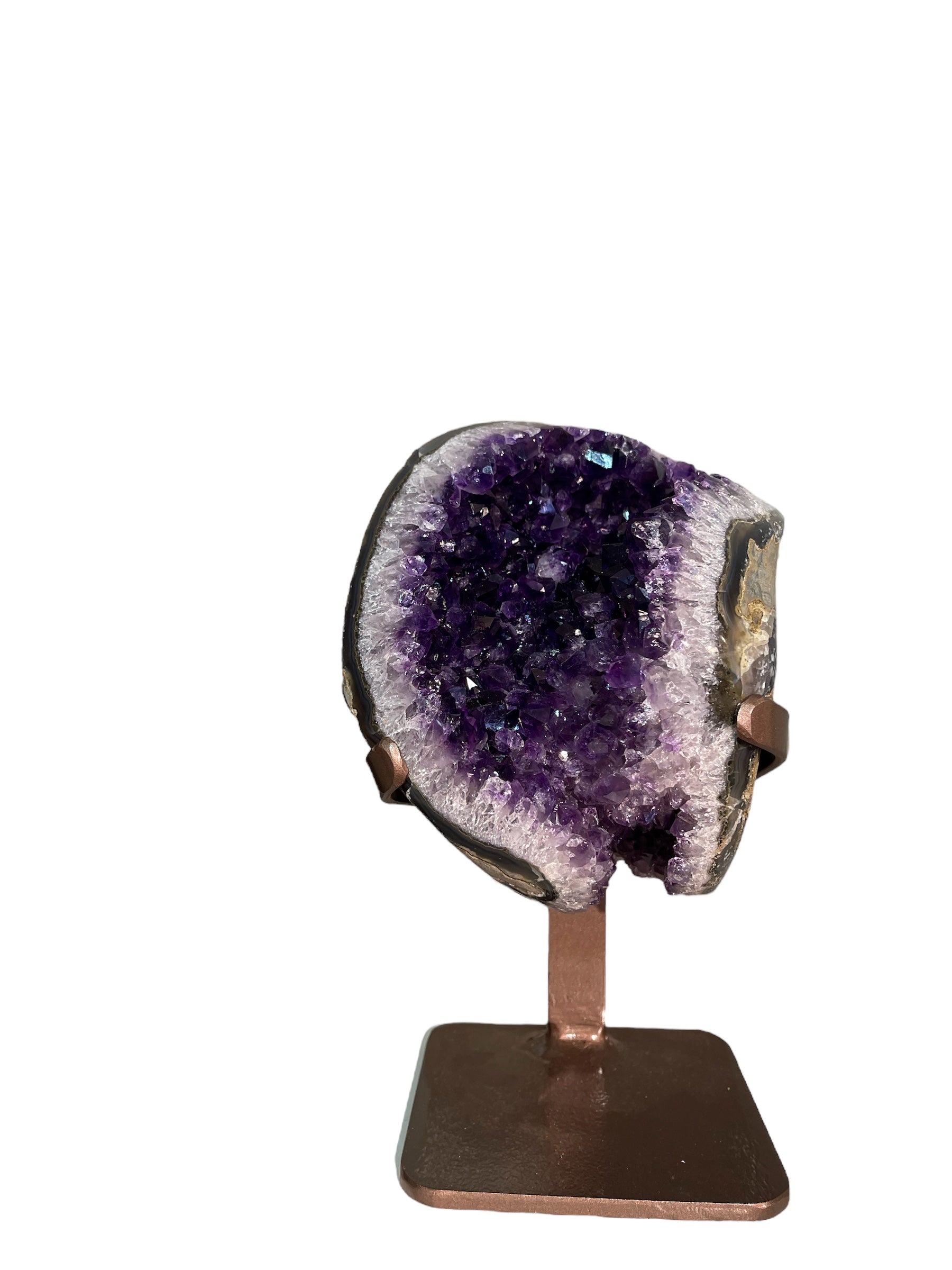Amethyst On Mount Collection - Geode Round
