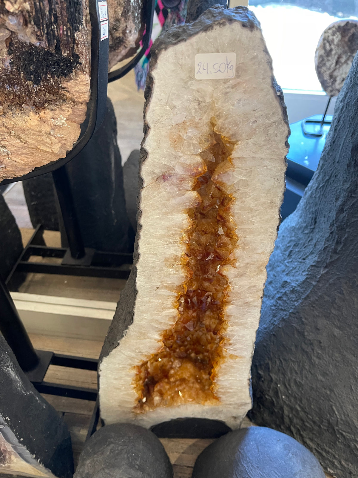 The Golden Pillar 🧡 – High-Grade Brazilian Citrine Cathedral | 24.50 kg